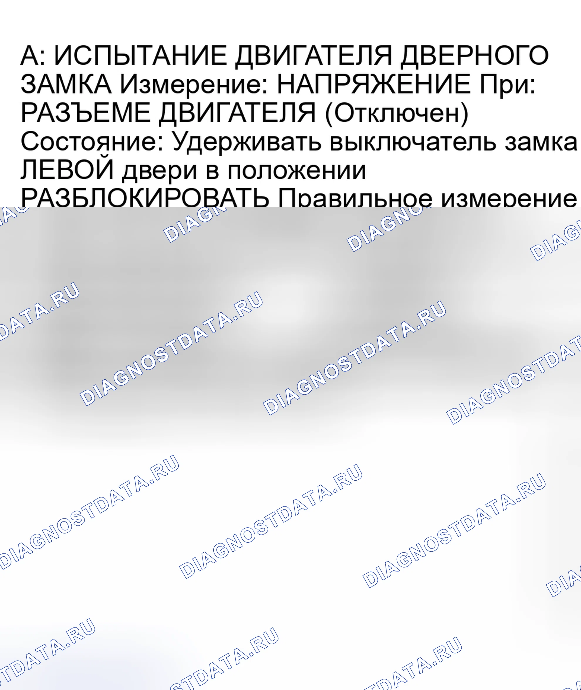 Рис. 2: ИСПЫТАНИЕ A: ИСПЫТАНИЕ ДВИГАТЕЛЯ ДВЕРНОГО ЗАМКА. Buick Estate Wagon 