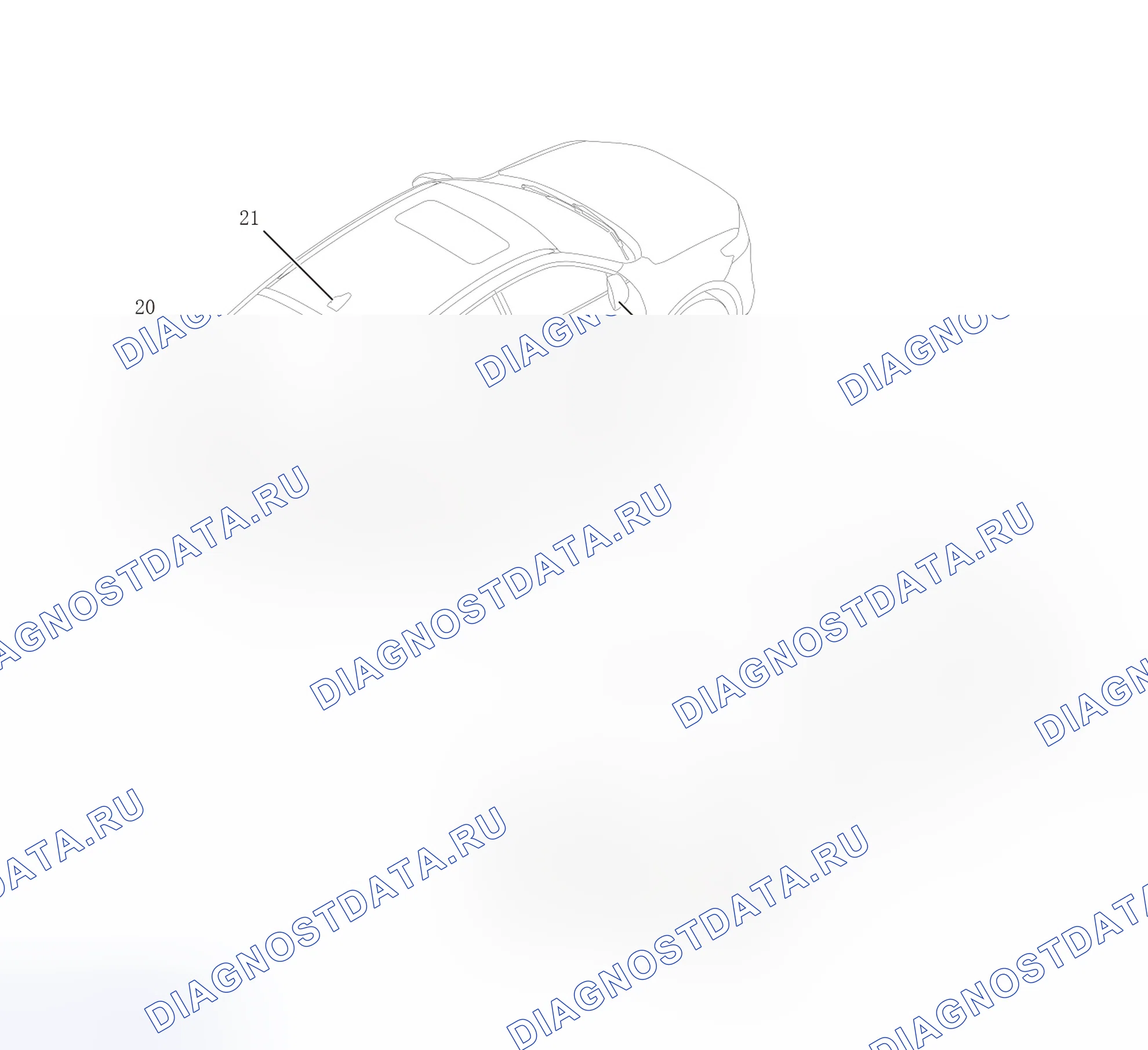 Схема расположения пластмассовых деталей — Haval F7X. Haval F7x I