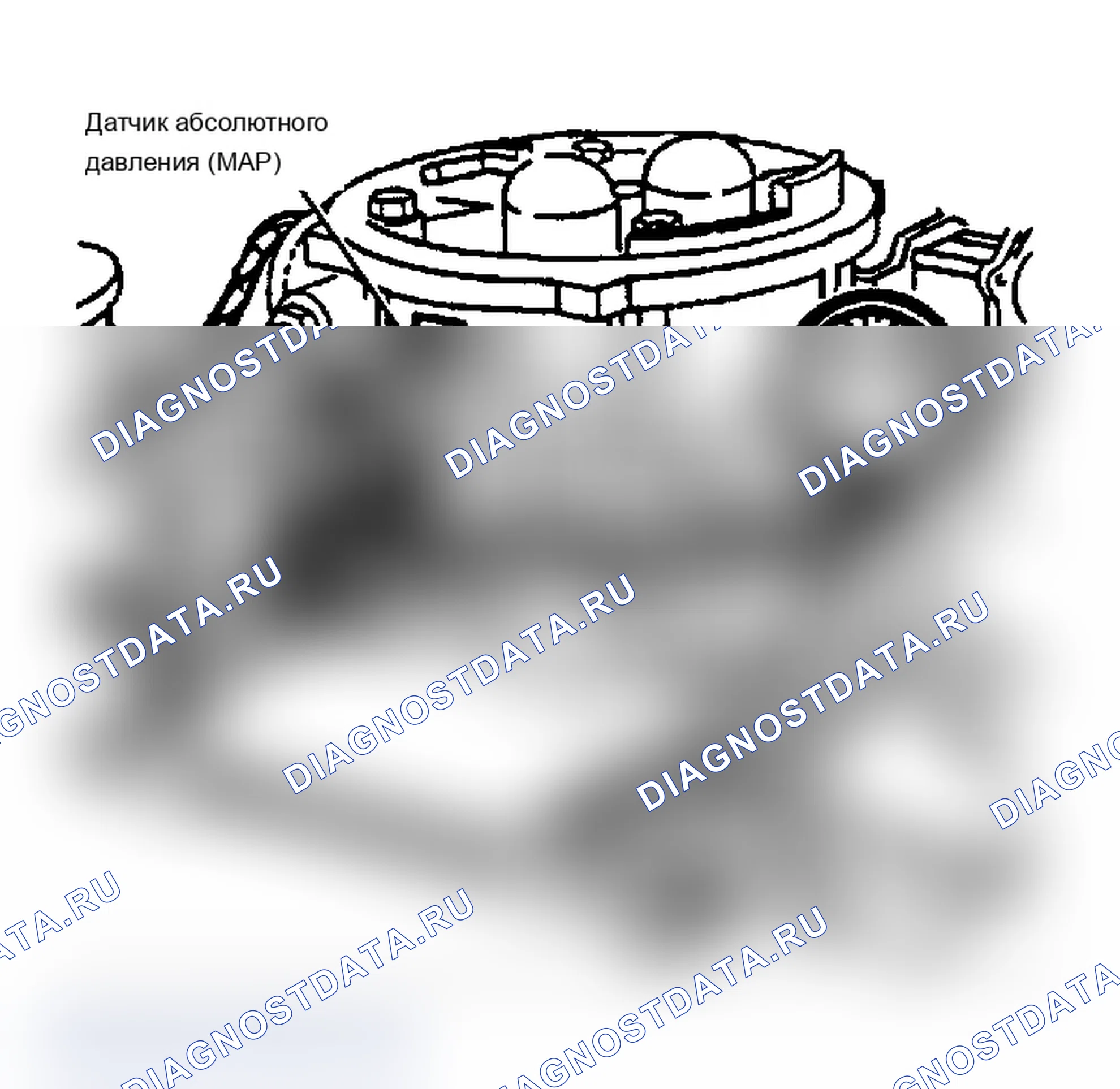 Рис. 359: DR33 (3 из 4) - Расположение датчика абсолютное давление во впускном коллекторе. Dodge Dakota Shelby 