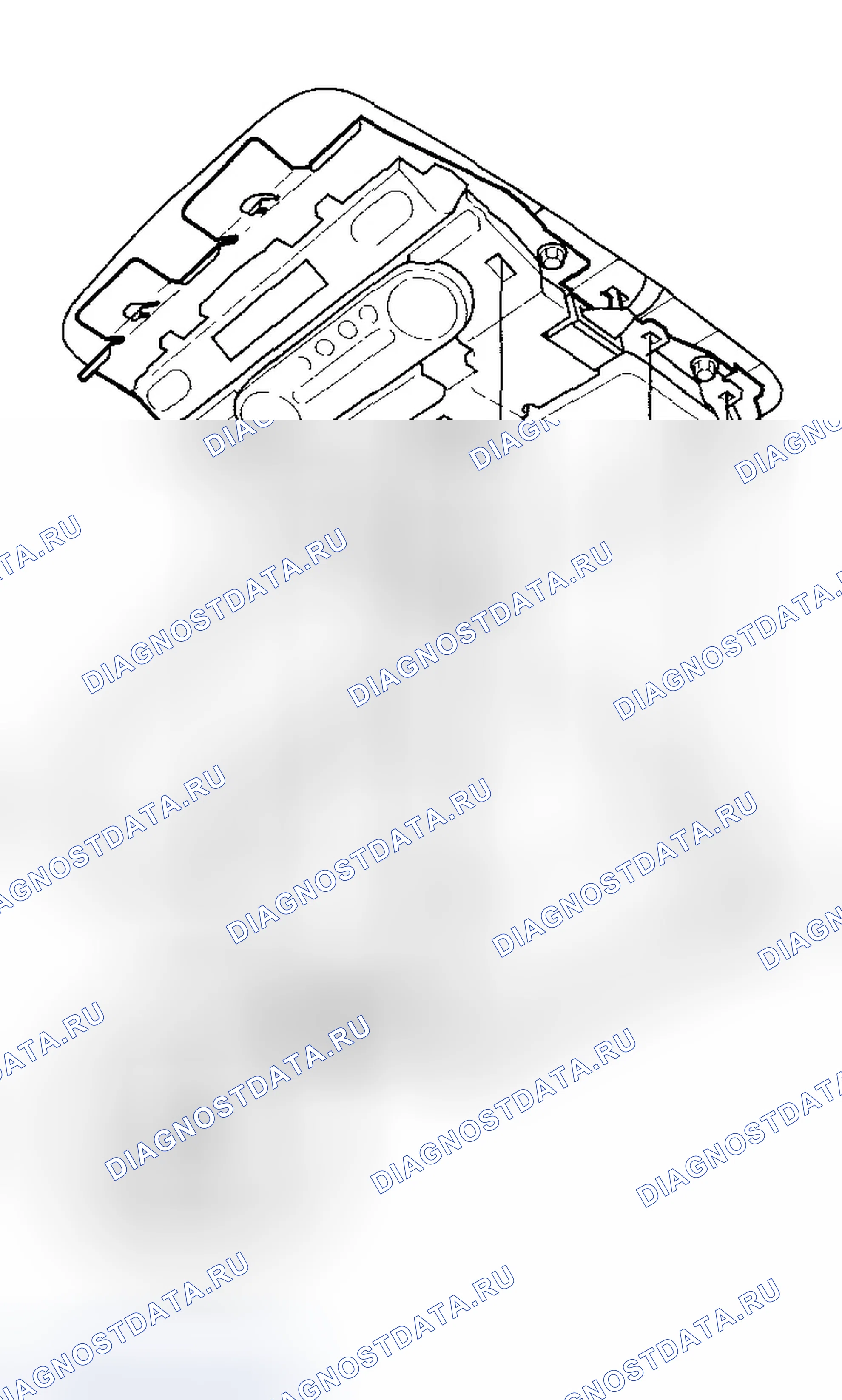 Рис. 81: Задний контроллер и снятие / установка экрана. Honda Odyssey III