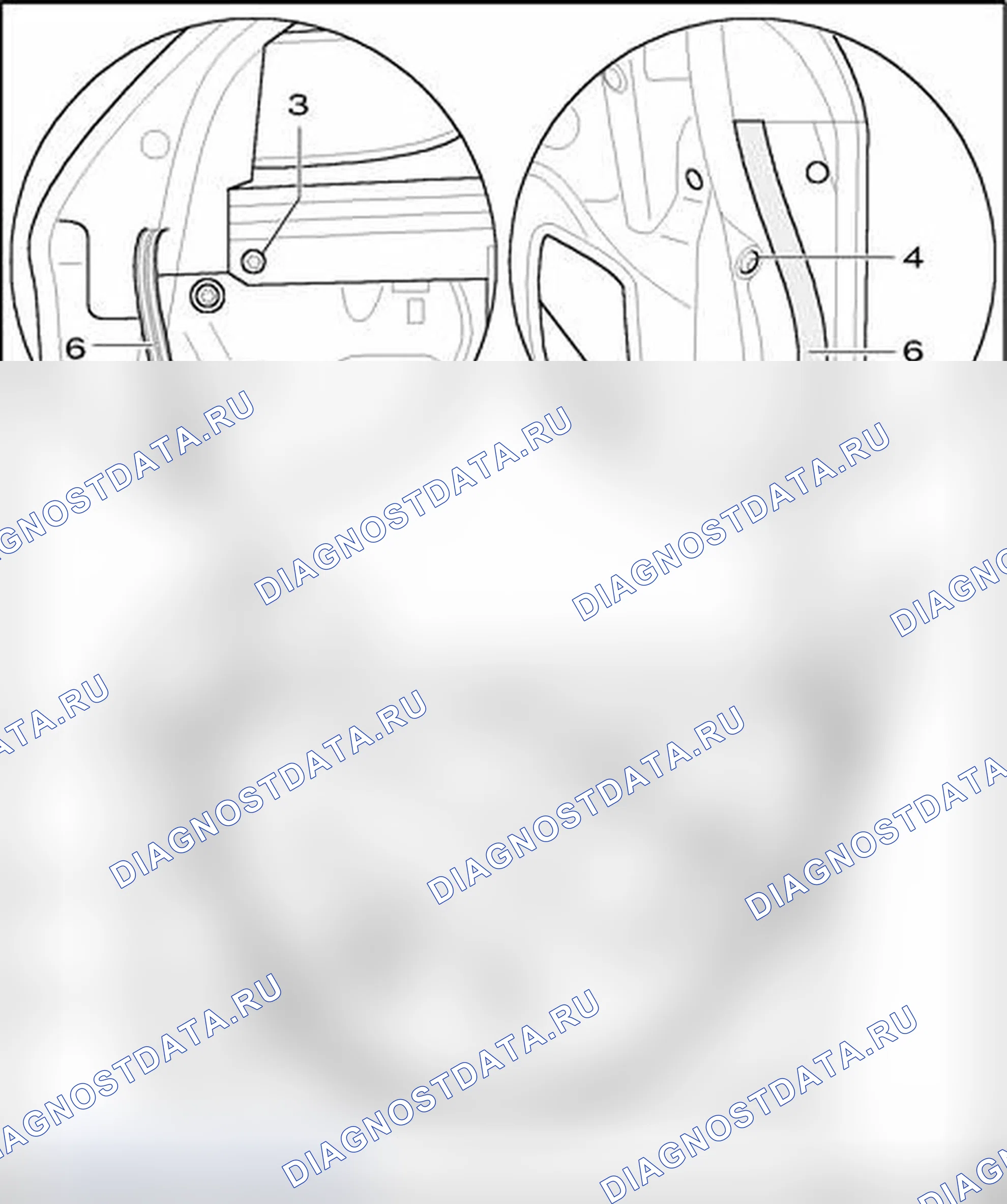 Рис. 78: Корректировка для области B-колонны. Audi S4 B7