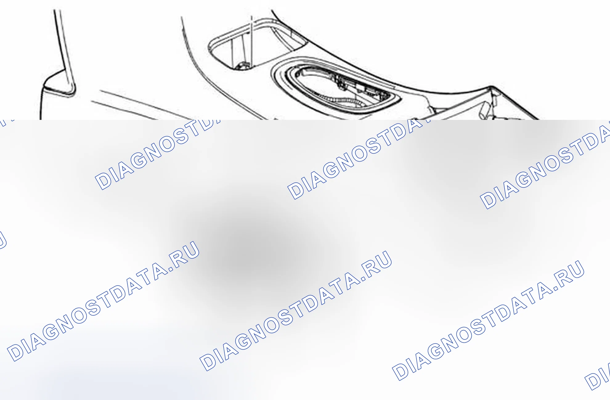 Рис. 21: Замена держателя чашки консоли переднего пола (Impala). Chevrolet Impala IX