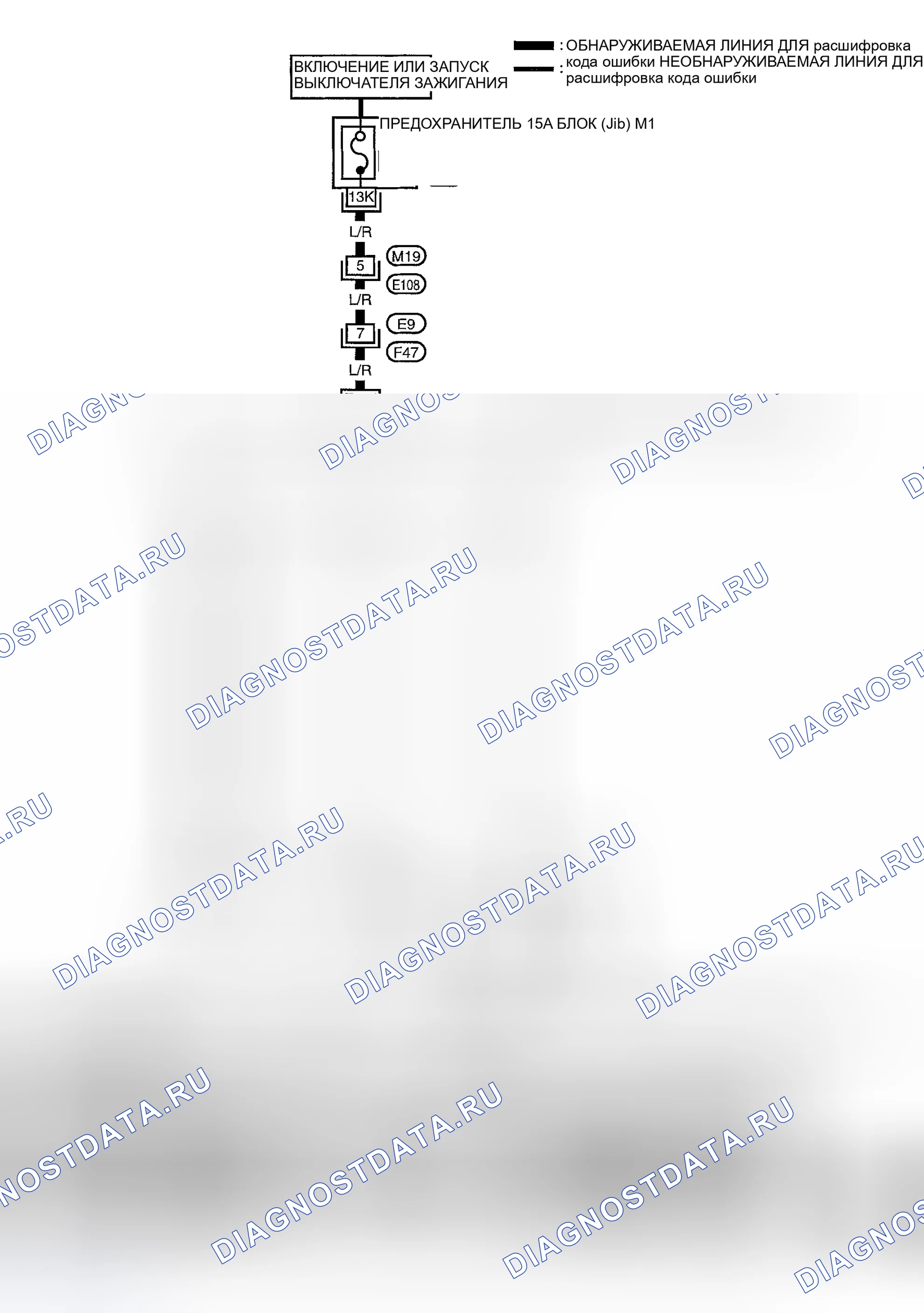 Рис. 710: Идентификация цепи. Nissan Sentra B15