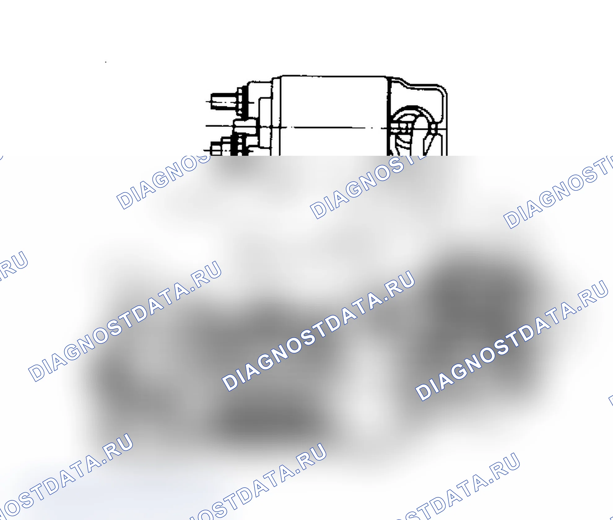 Рис. 1: Вид стартера в разрезе. Chevrolet Chevette I