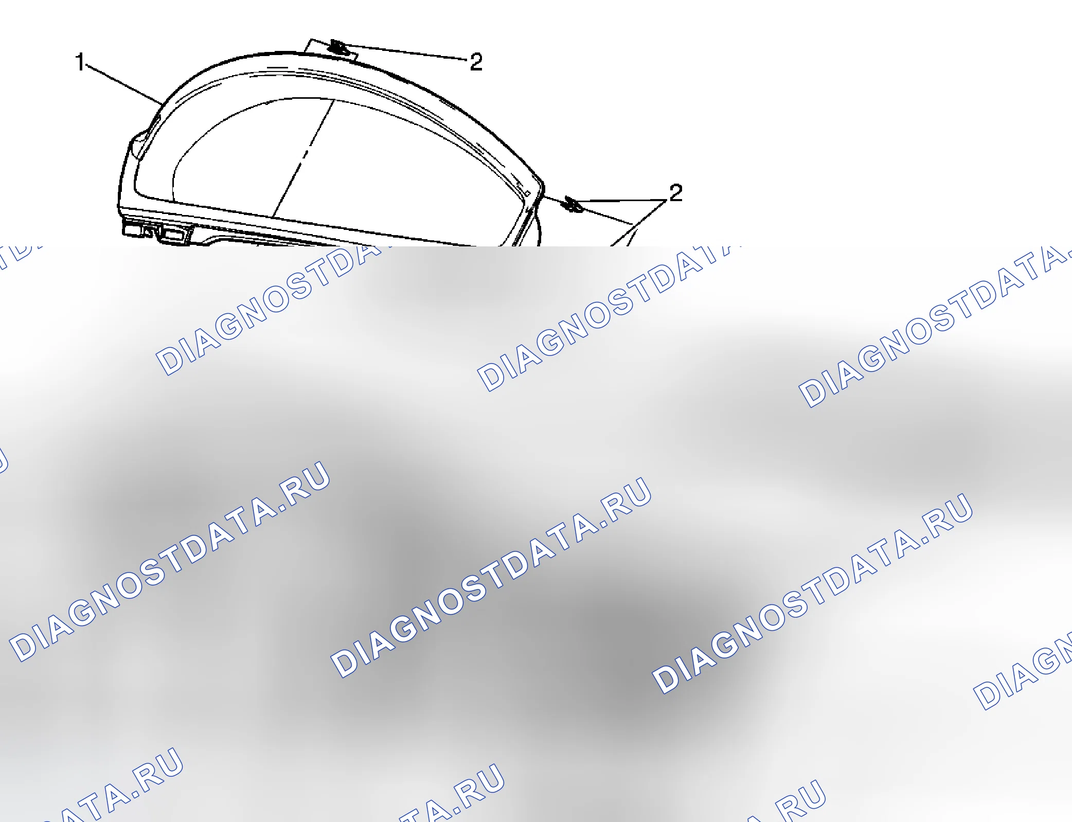 Рис. 139: Замена обрезной пластины кластера приборной панели (OUTLOOK). Chevrolet Traverse I