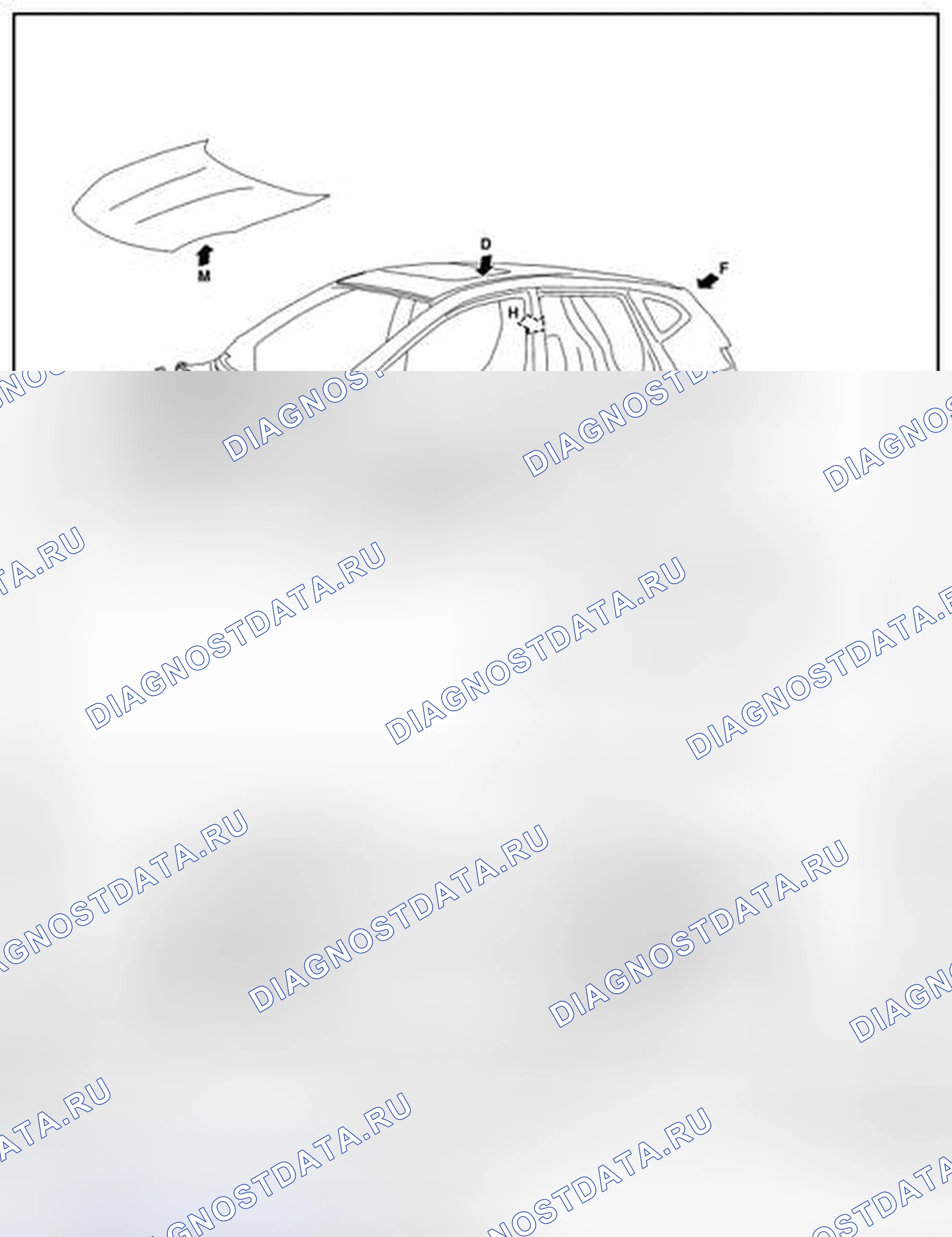 Рис. 202: Уплотнение корпуса. Nissan Rogue II
