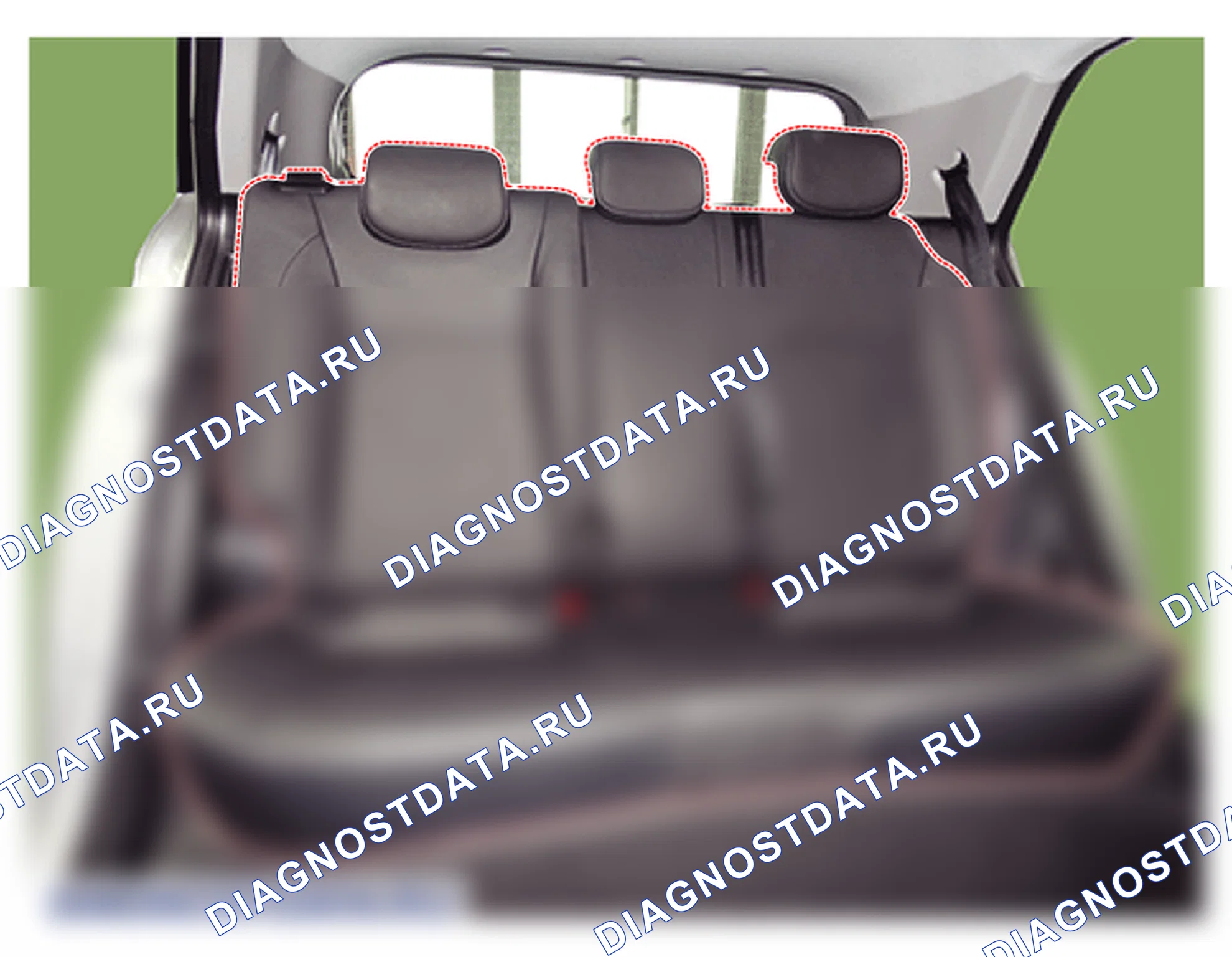 Расположение деталей заднего сиденья в сборе. Hyundai i20 GB