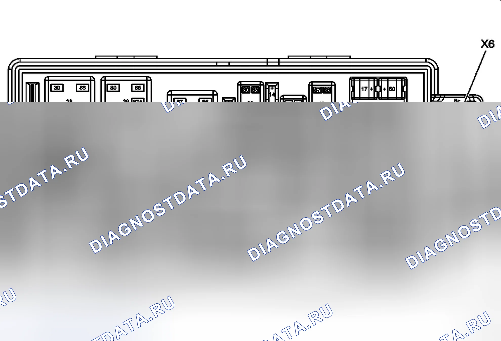 Рис. 2: Блок предохранителей - вид сверху под капотом. Chevrolet Malibu VIII