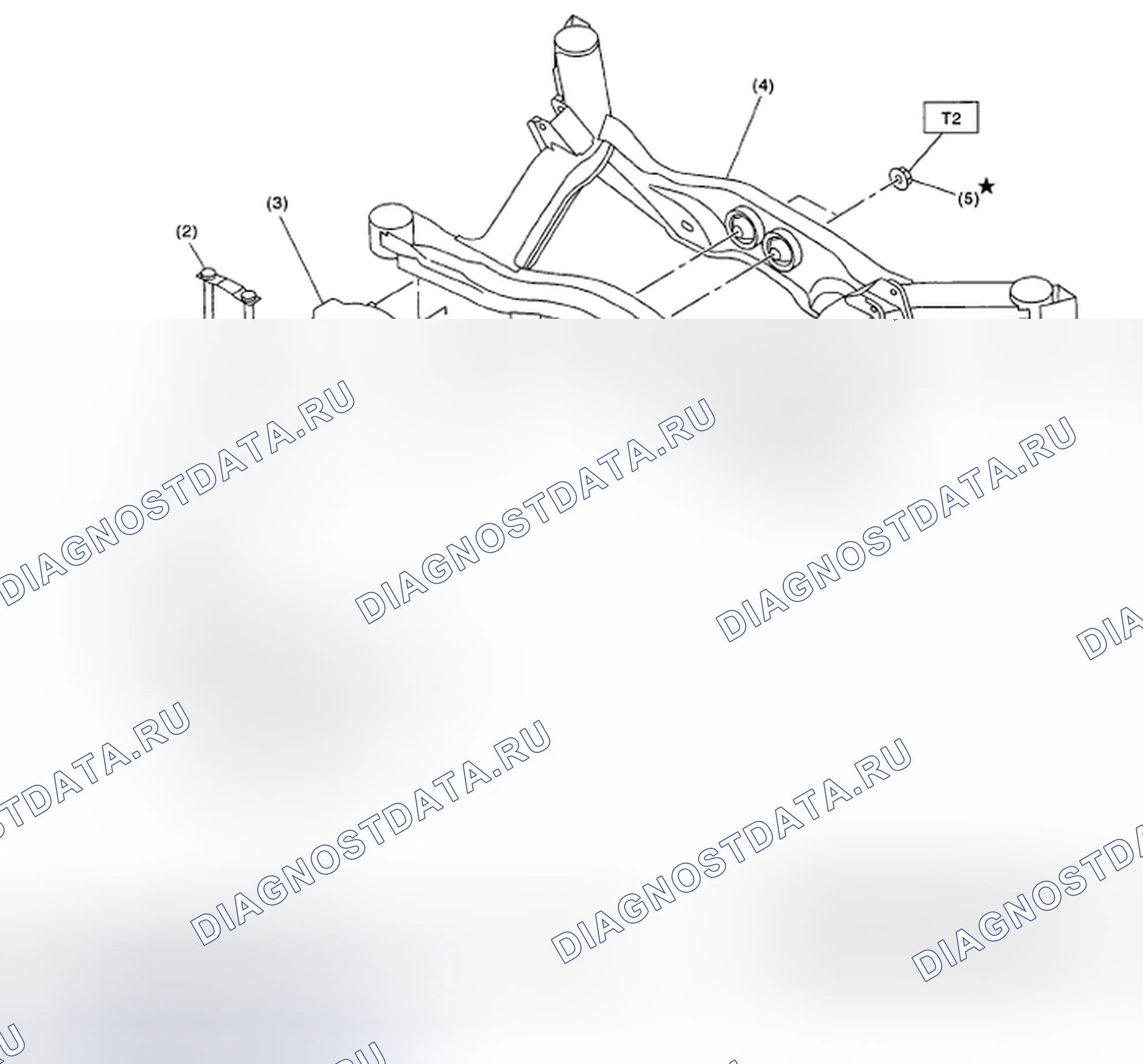 Рис. 48: СИСТЕМА МОНТАЖА ЗАДНЕГО ДИФФЕРЕНЦИАЛА. Subaru Legacy BL/BP рестайлинг