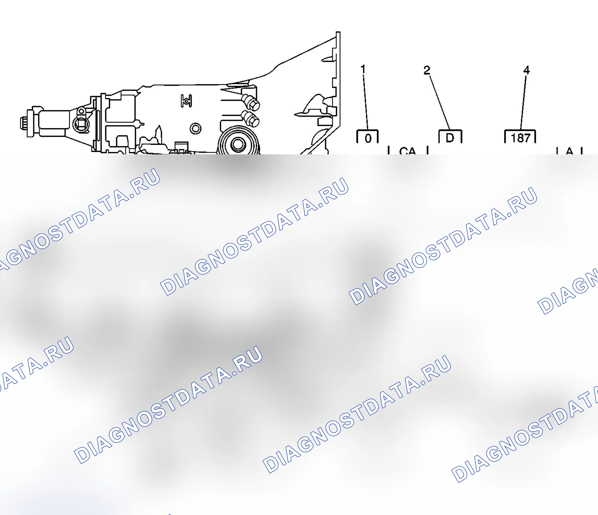 Рис. 12: Идентификатор передачи и местоположение производной VIN. Chevrolet Chevy Express G2500 