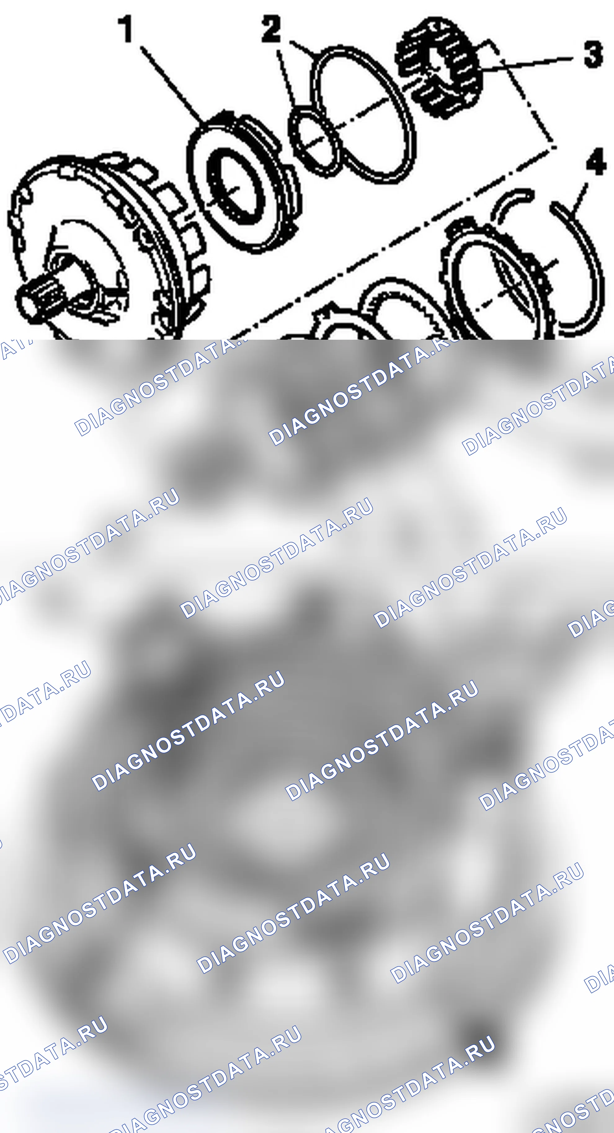 Снять и установить многодисковый тормоз B1 (AF22). Opel Zafira A рестайлинг