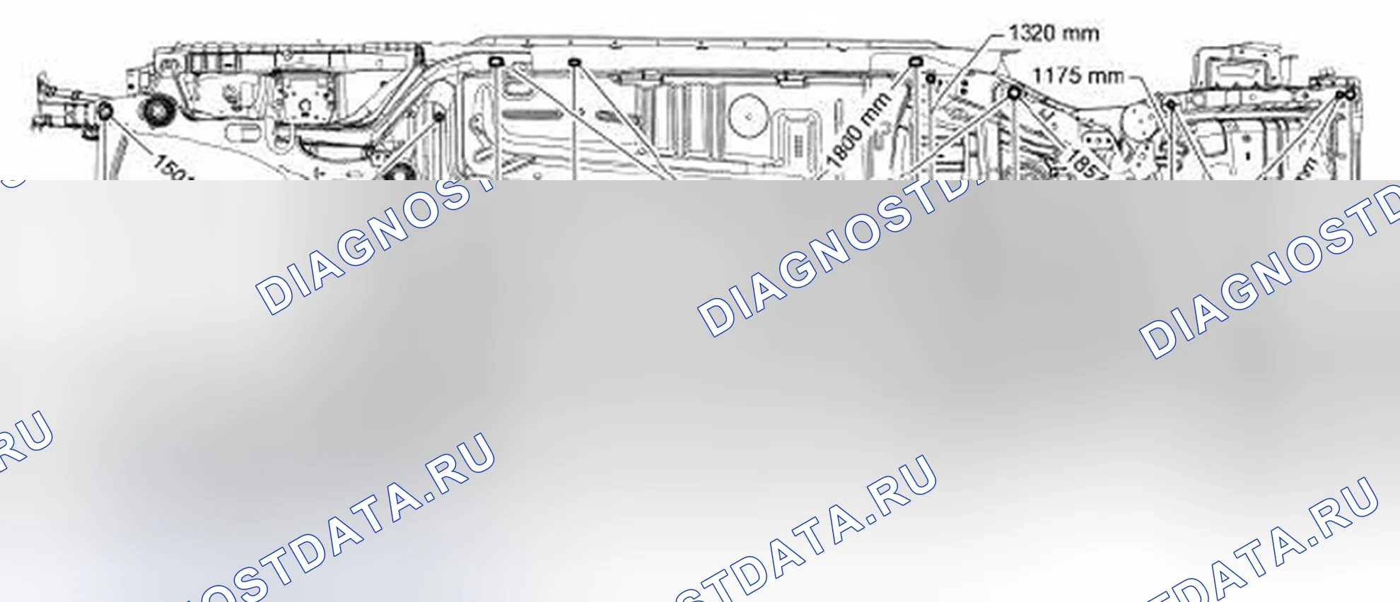 Рис. 91: Размеры нижней части тела. Ford Flex I