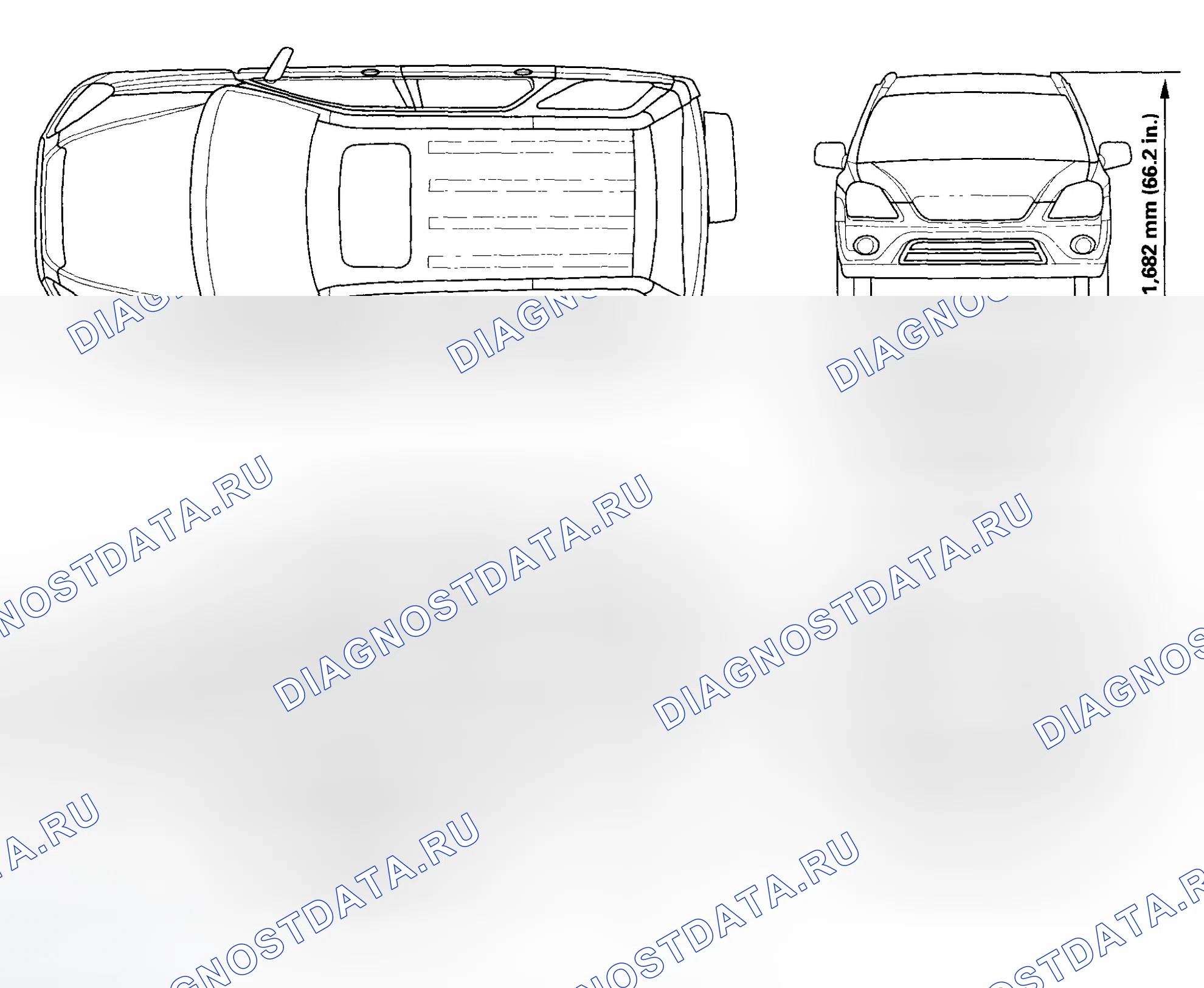 Рис. 1: Характеристики кузова. Honda CR-V II рестайлинг