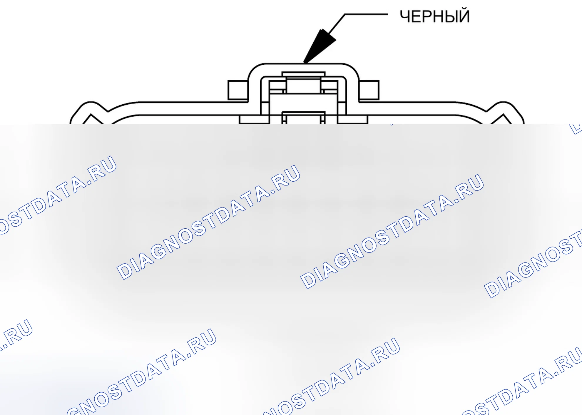 Рис. 104: Вид с торца линейного соединителя (дизель) (C100). Dodge Caliber I