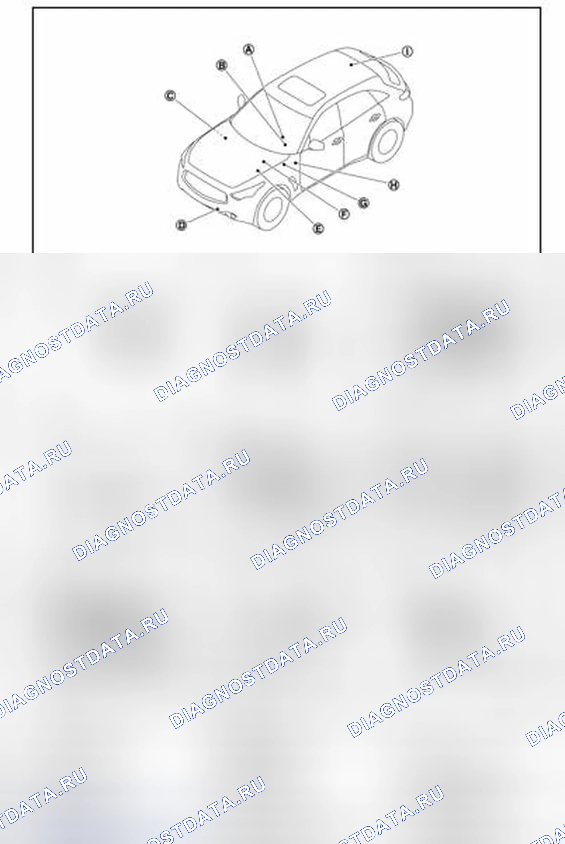Рис. 47: Расположение компонентов. Infiniti FX50 II