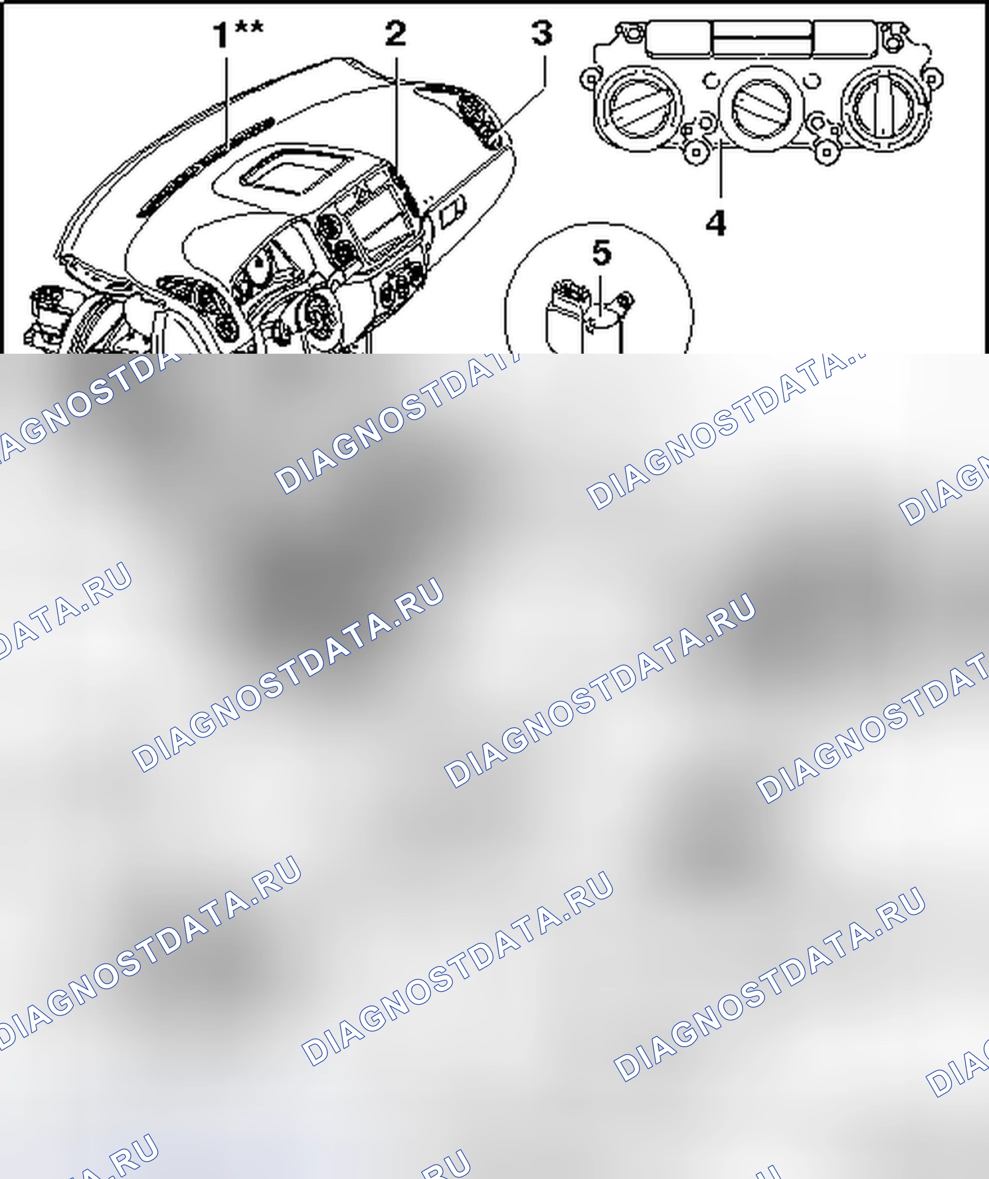Рис. 1: ОБЗОР КОМПОНЕНТОВ ОТОПЛЕНИЯ. Volkswagen Tiguan I