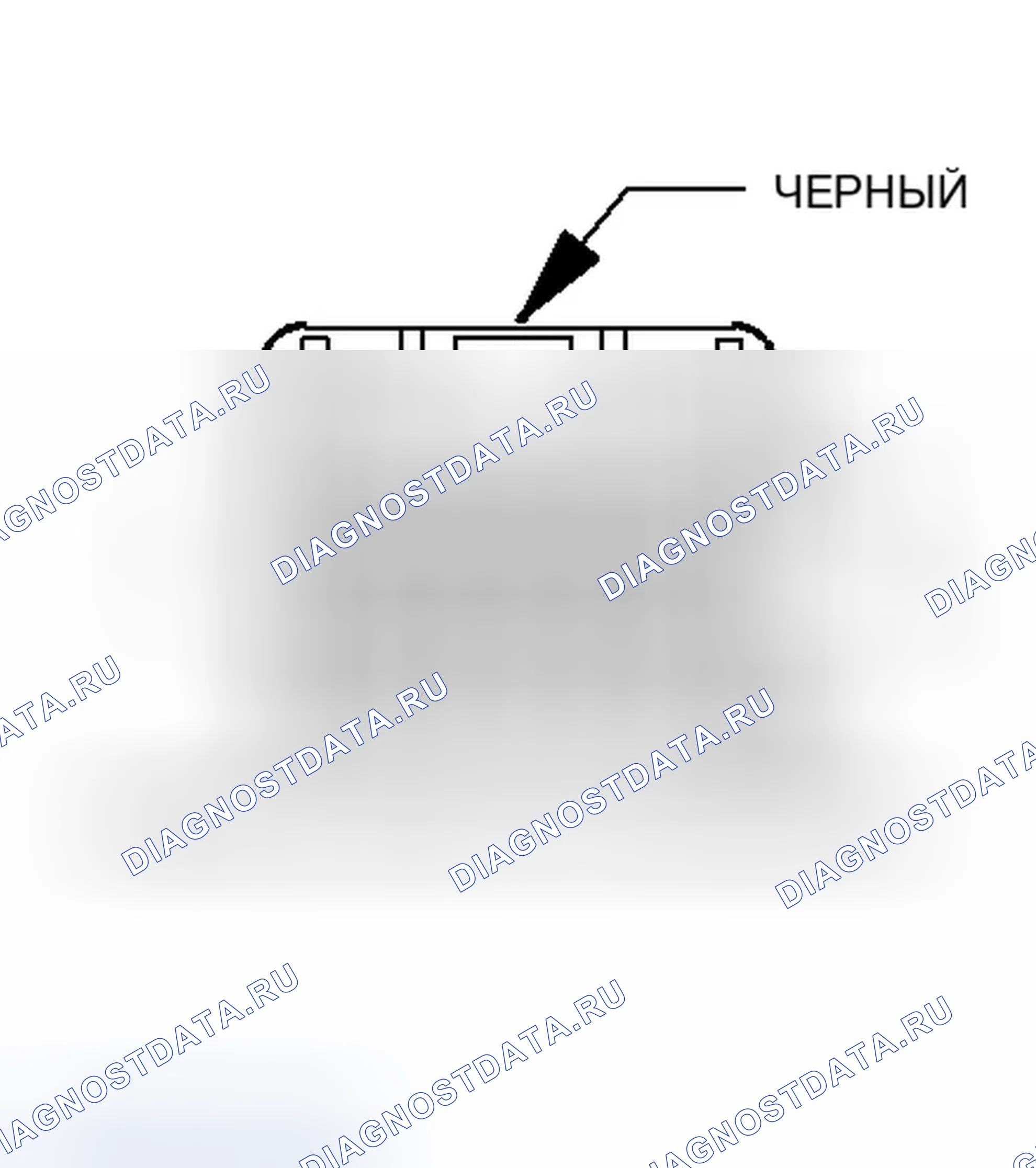Рис. 107: Вид с торца разъема пассажирского силового зеркала. Chrysler Pacifica CS