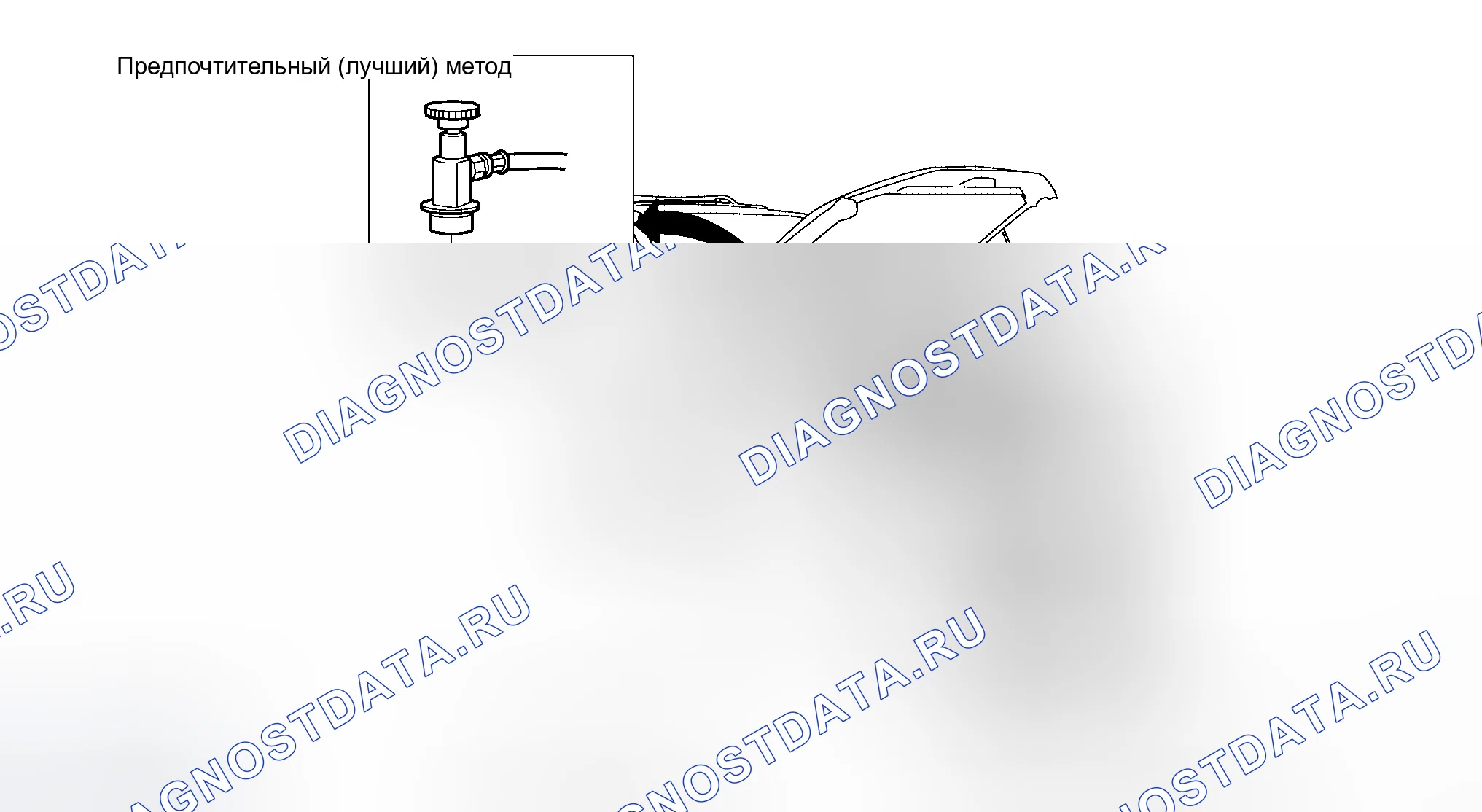 Рис. 107: Выпуск хладагента. Honda Jazz AA I