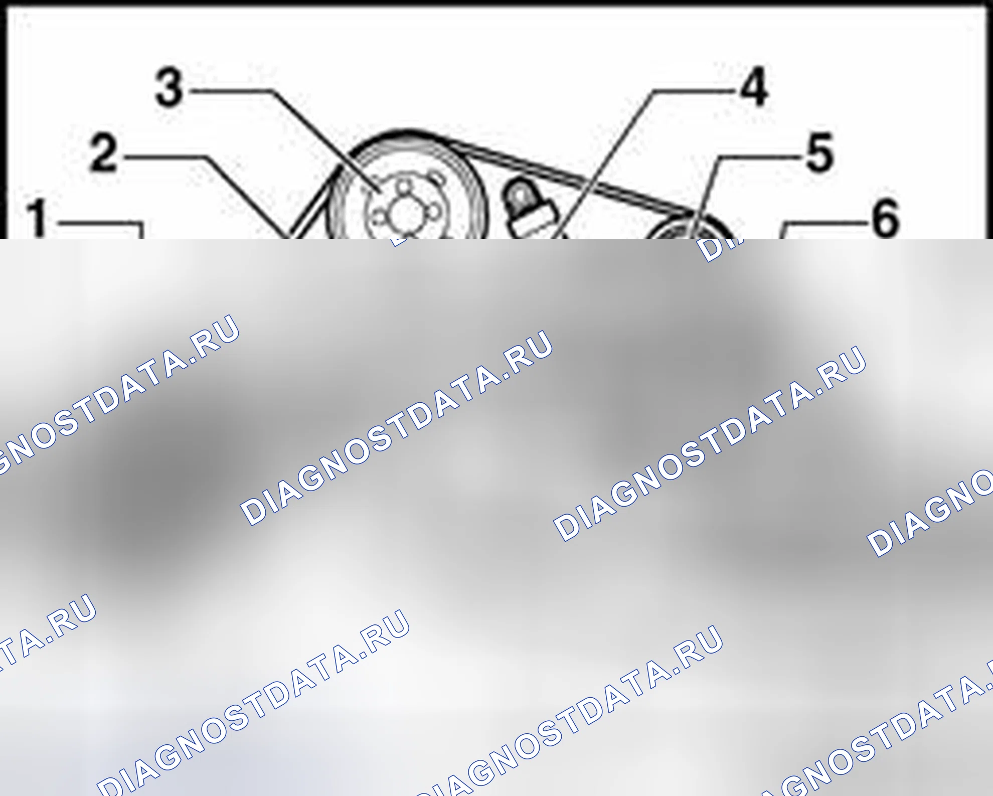 Рис. 65: Прокладка ребристого ремня. Volkswagen Passat B5 рестайлинг