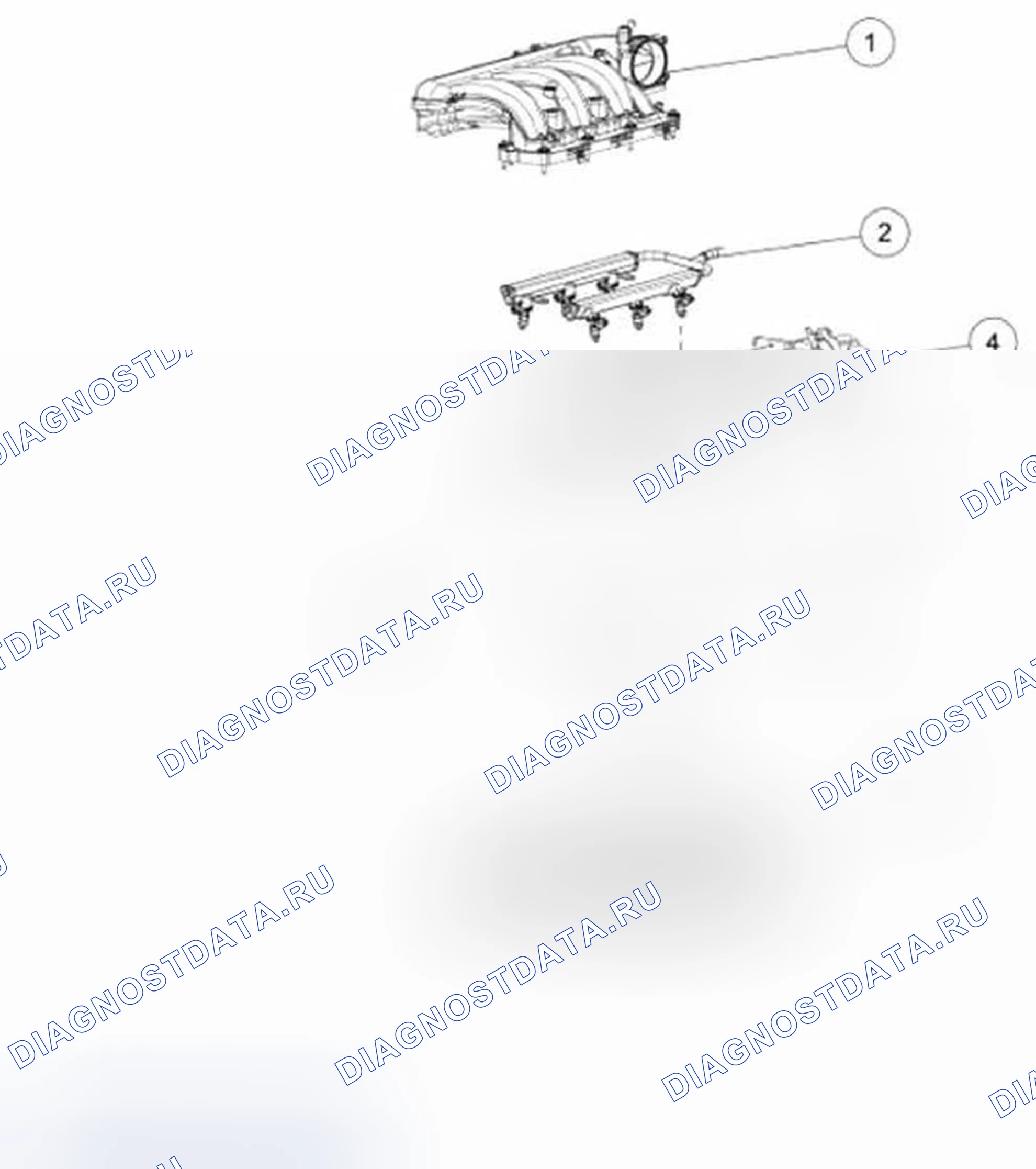 Рис. 433: Двигатель Верхний. Ford Explorer V
