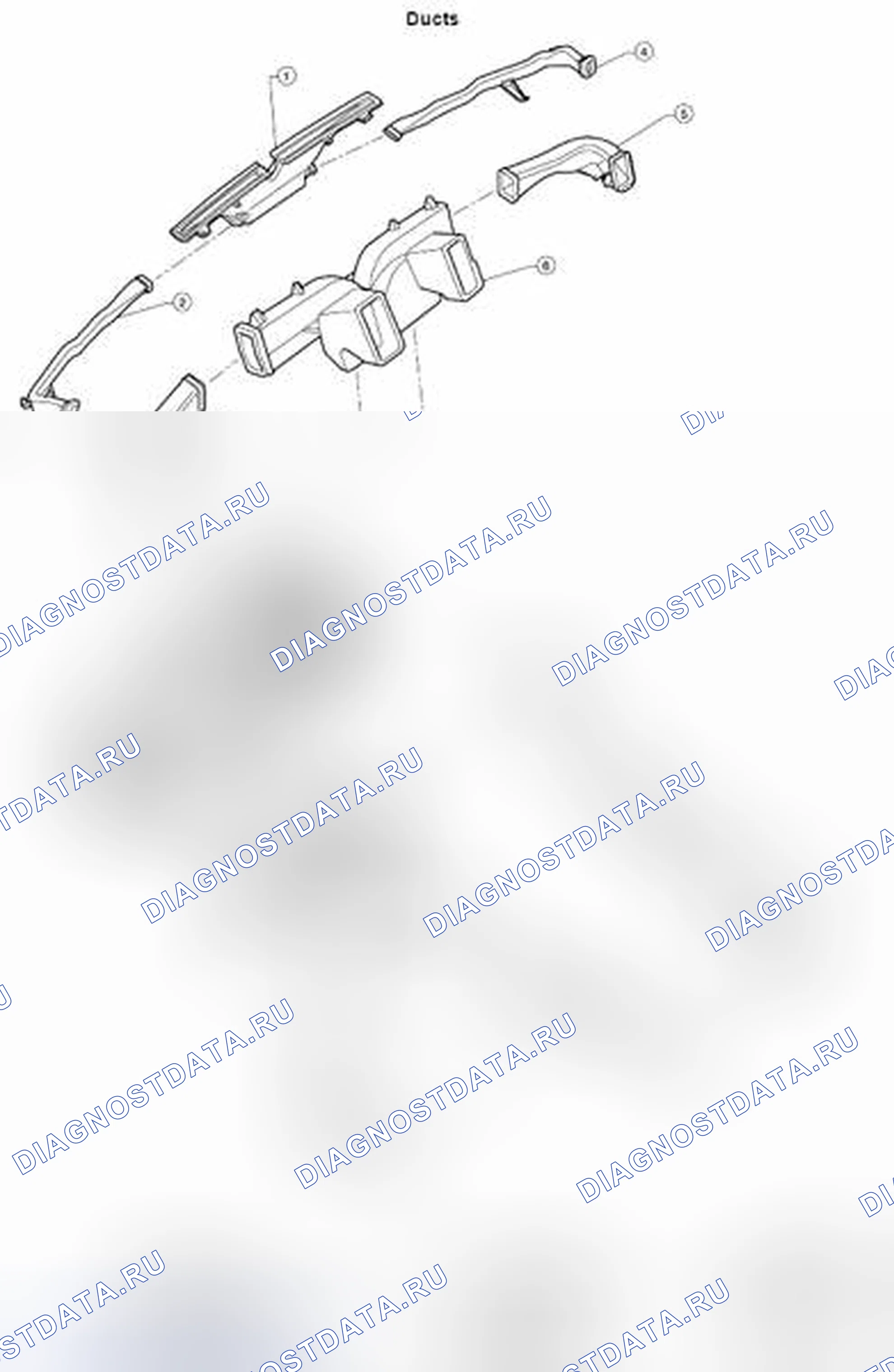 Рис. 102: Идентификация воздуховодов. Nissan Pathfinder III
