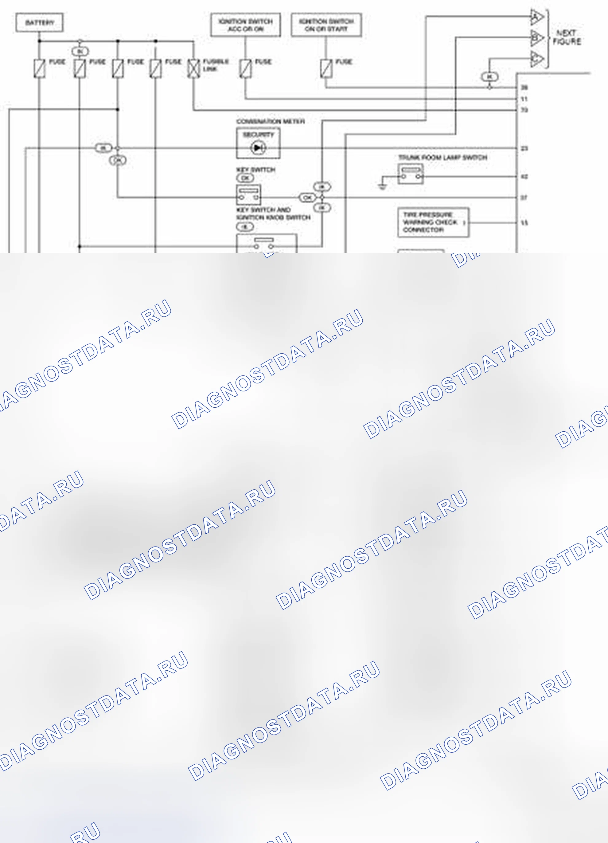 Рис. 116: Схема. Nissan Sentra B16 рестайлинг