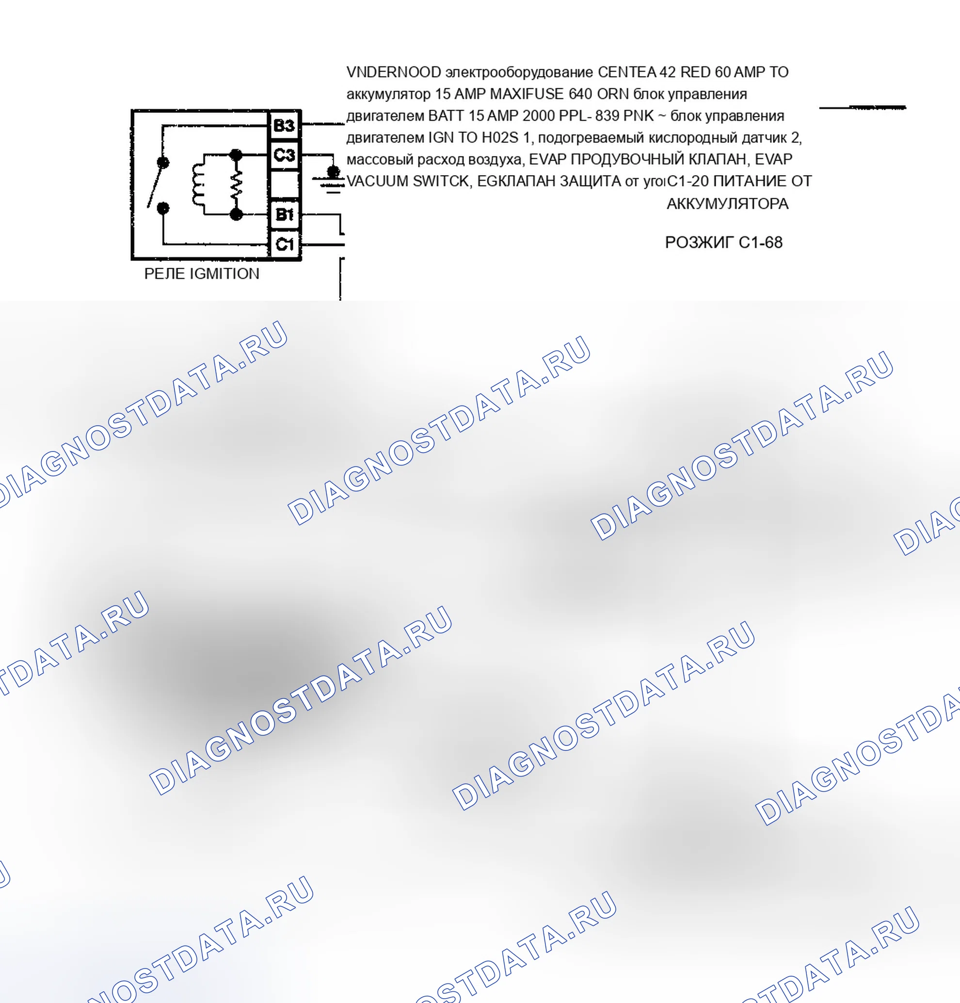 Рис. 28: Схема расшифровка кода ошибки P1641. Chevrolet Monte Carlo V