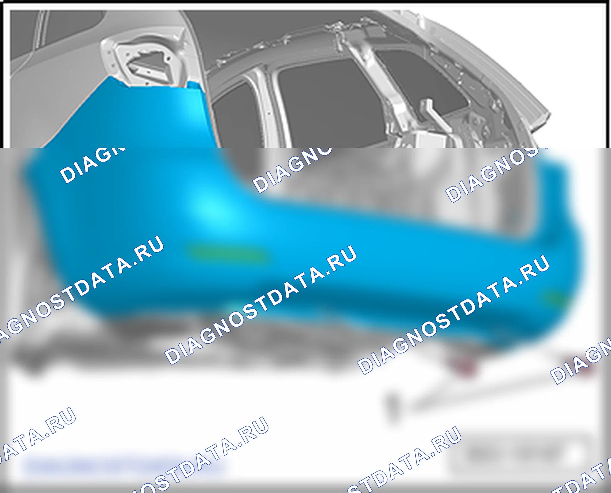 Крышка заднего бампера. SEAT Ibiza IV