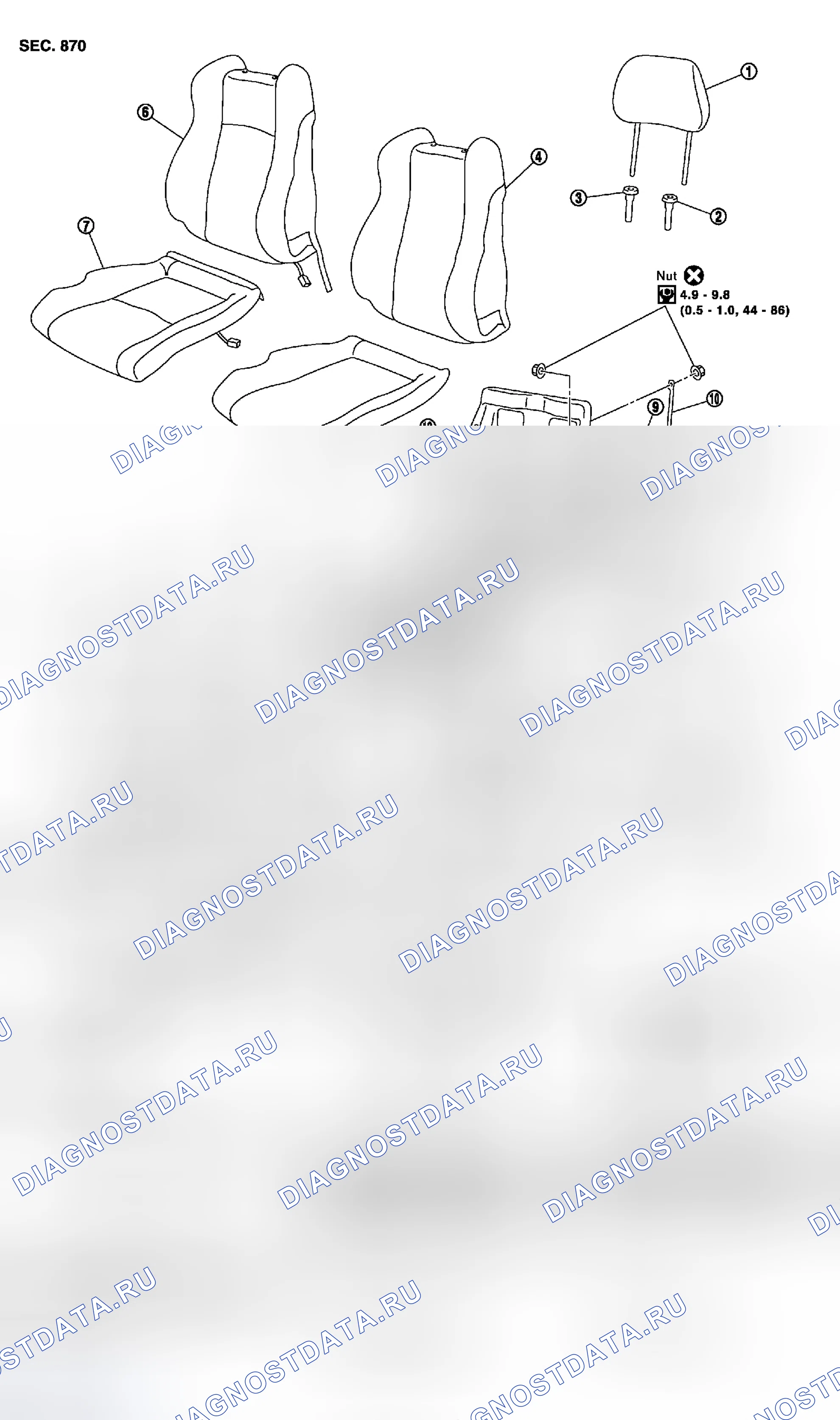 Рис. 21: СИЛОВОЕ СИДЕНЬЕ. Nissan 350Z I