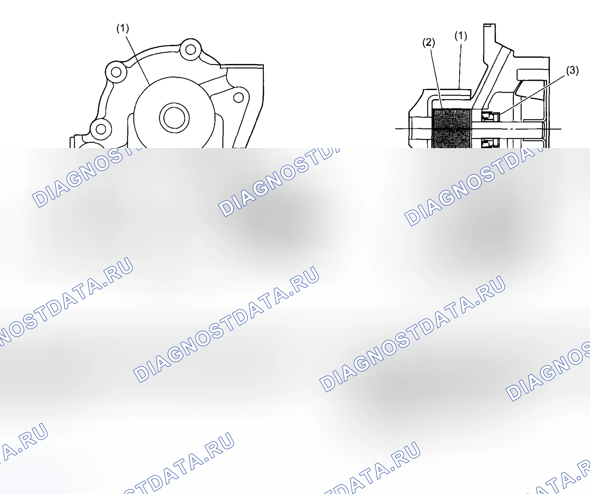 Рис. 139: ВОДЯНОЙ НАСОС. Honda WR-V I