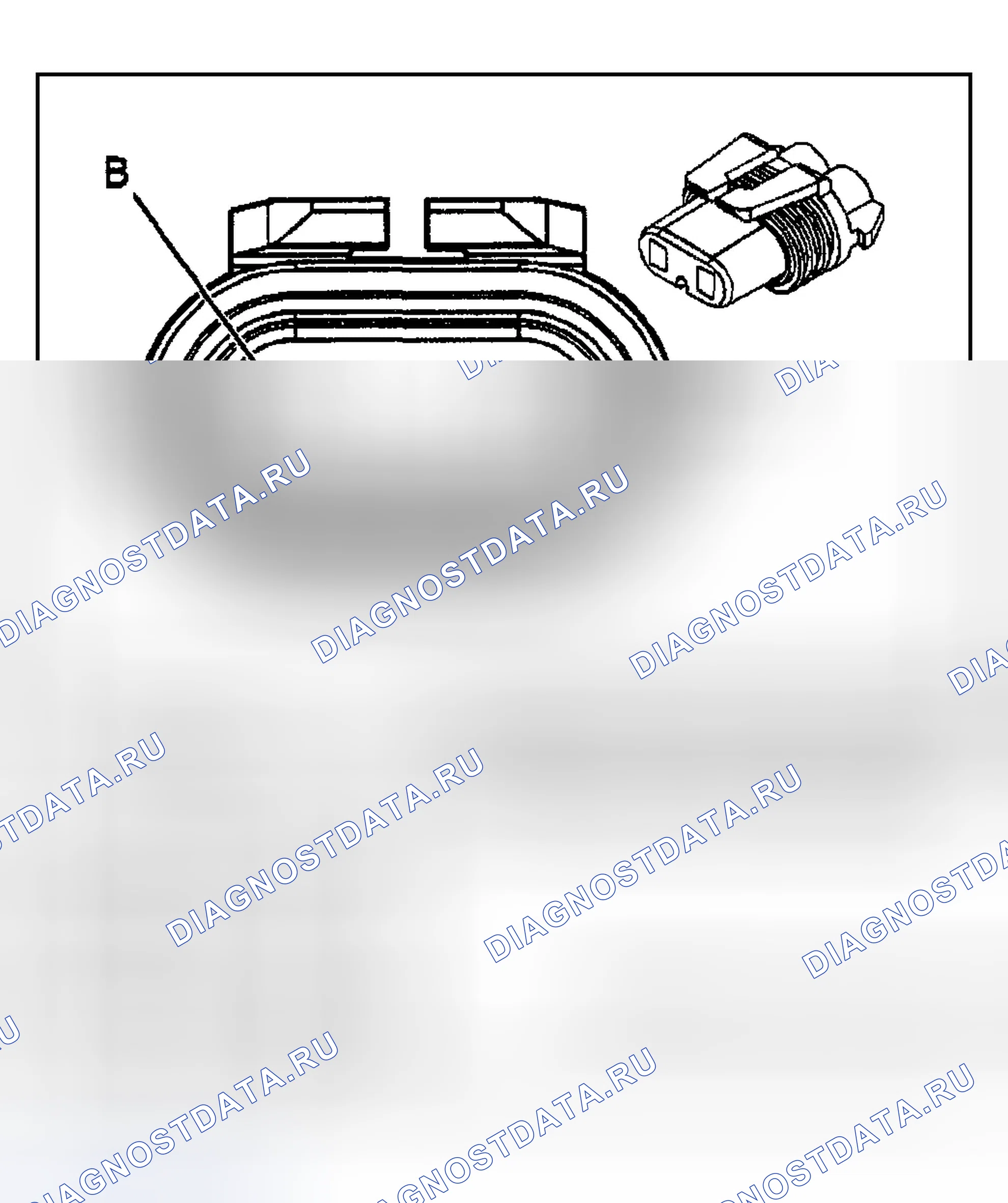 Рис. 369: Фара - ближний свет - левый (без HID). Cadillac Seville V