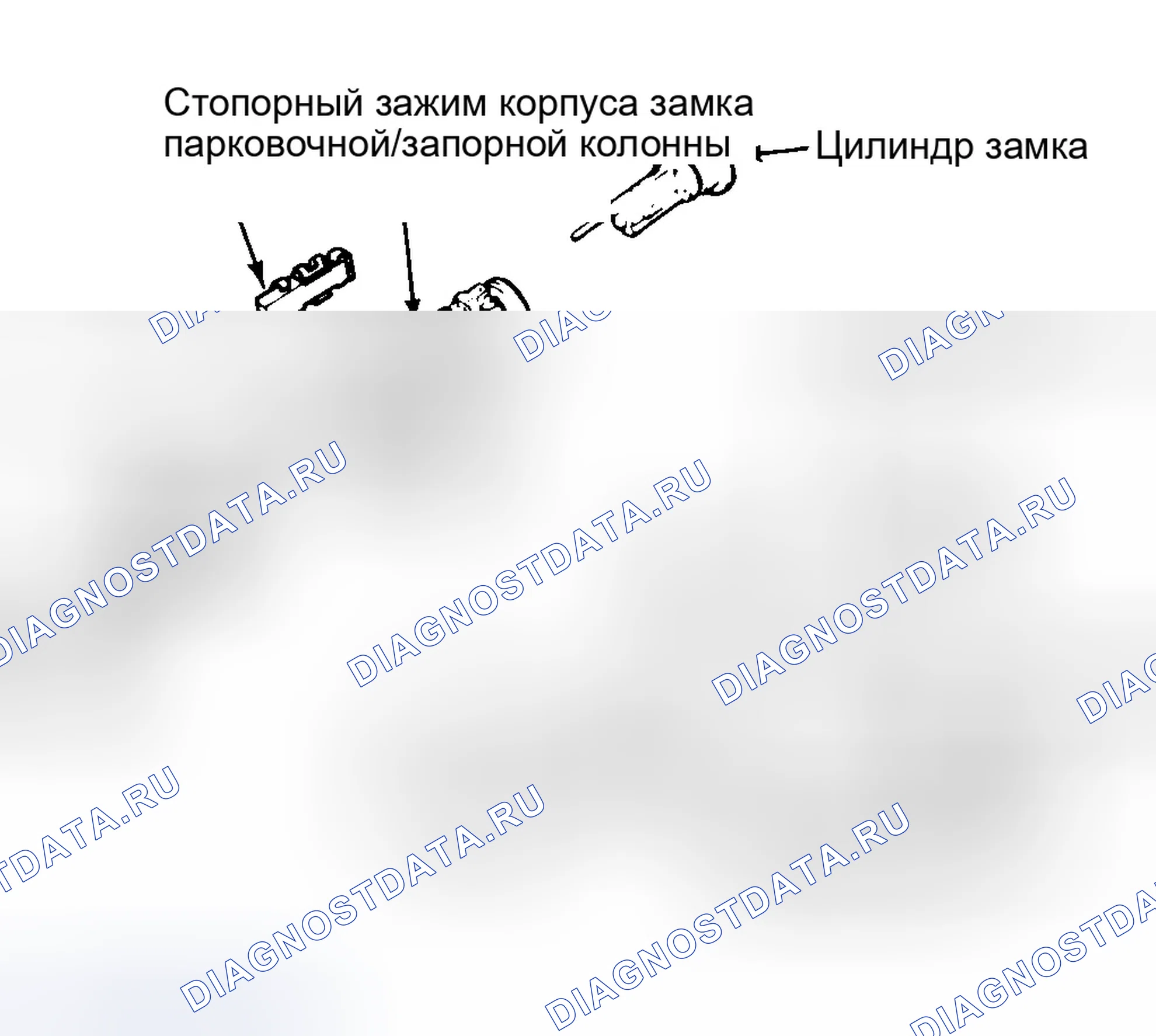 Рис. 7: Демонтаж и монтаж (цилиндр замка). Geo Prizm II