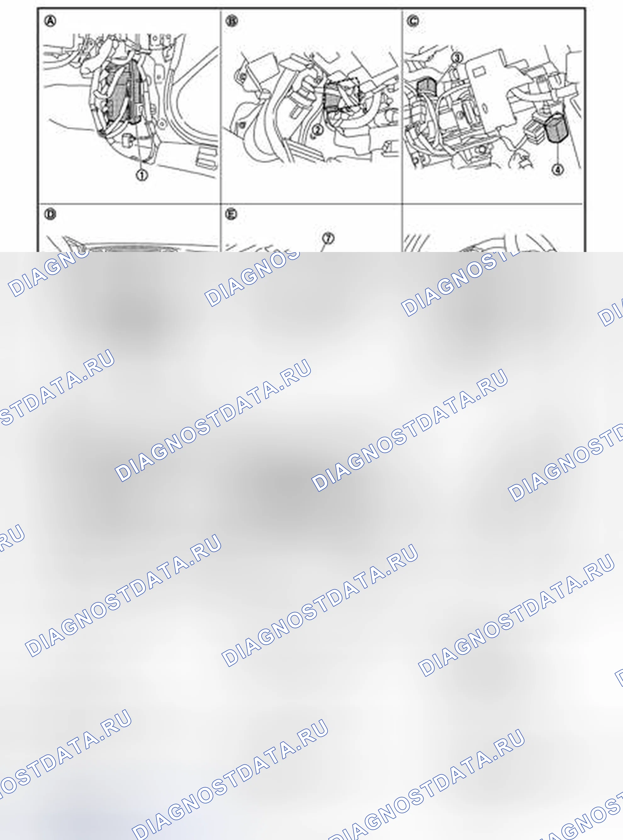 Рис. 29: ФУНКЦИЯ ПОМОЩИ ПРИ ВВОДЕ: Расположение компонентов. Infiniti EX37 I