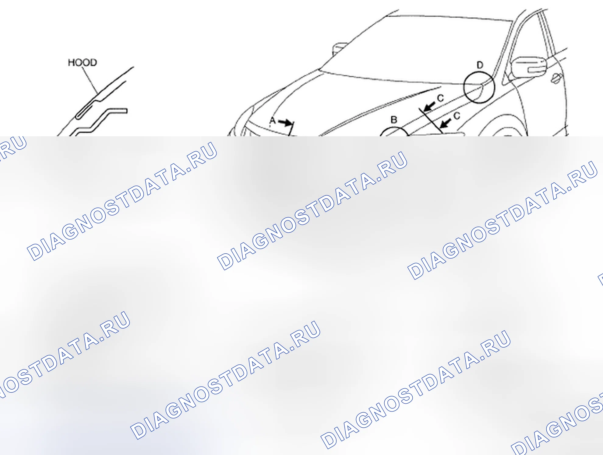 Рис. 34: Регулировка зазора. Mazda CX-9 I
