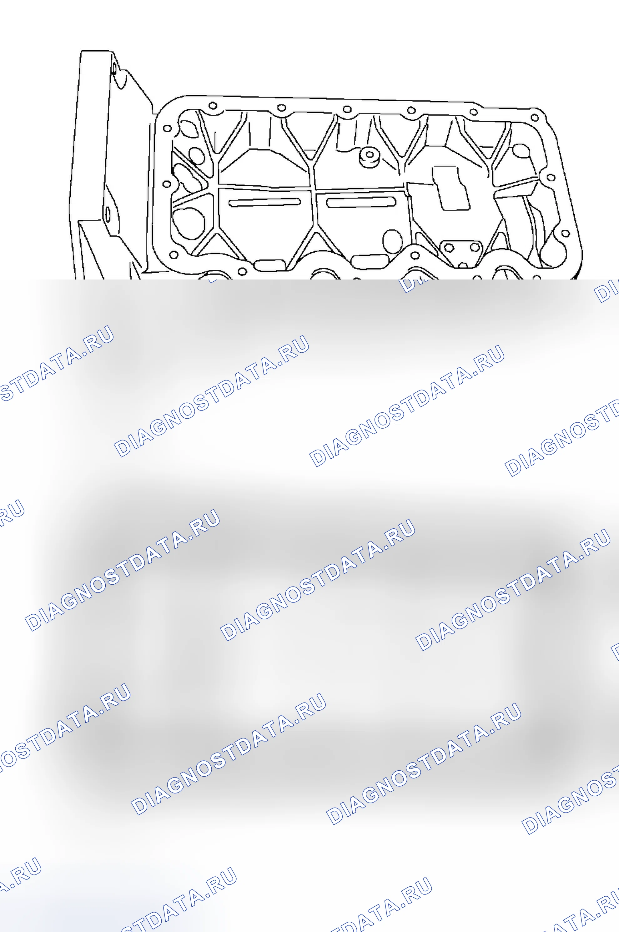 Рис. 271: Нижний картер. Ford Focus I рестайлинг