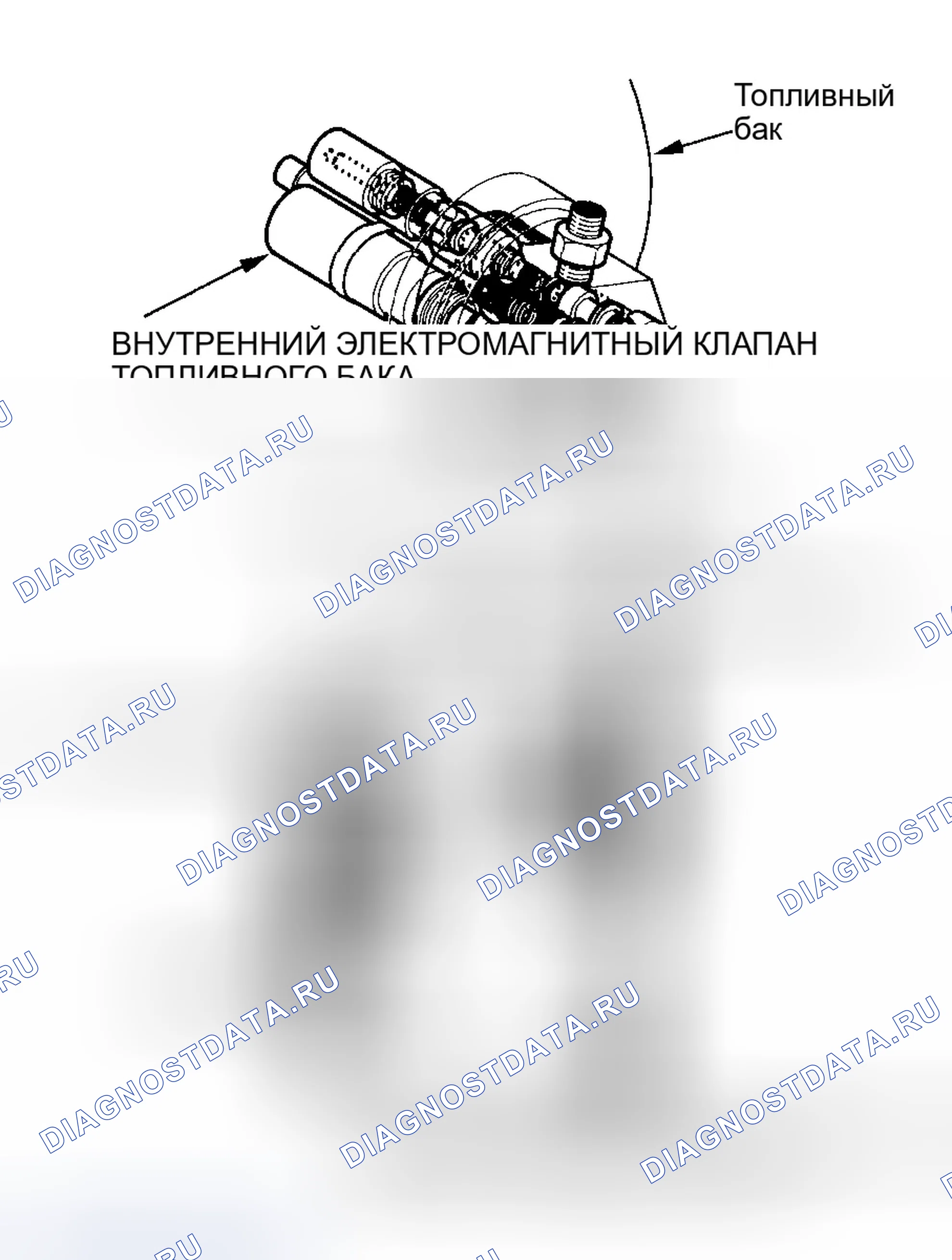 Рис. 119: Отсечной электромагнитный клапан регулятора давления топлива / Внутренний электромагнитный клапан топливного бака. Honda Civic VII
