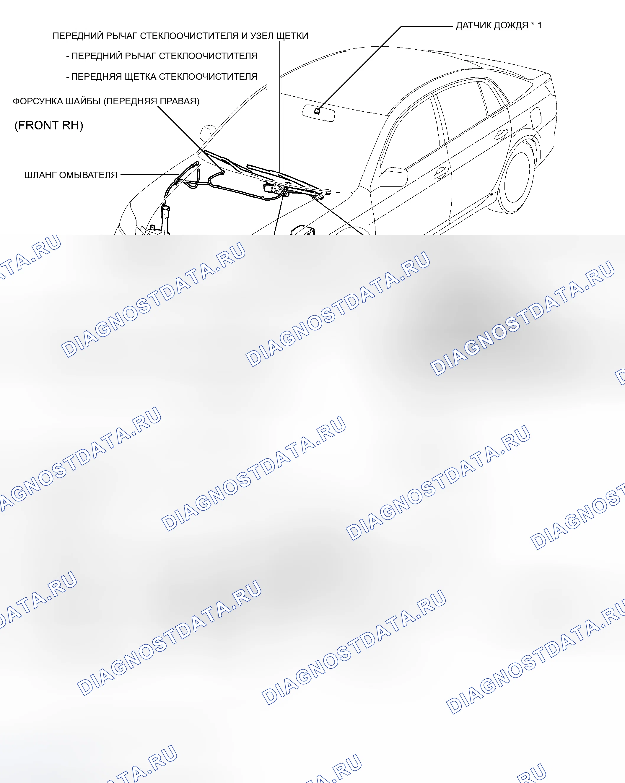 Рис. 26: РАСПОЛОЖЕНИЕ ДЕТАЛЕЙ. Toyota Avalon XX30