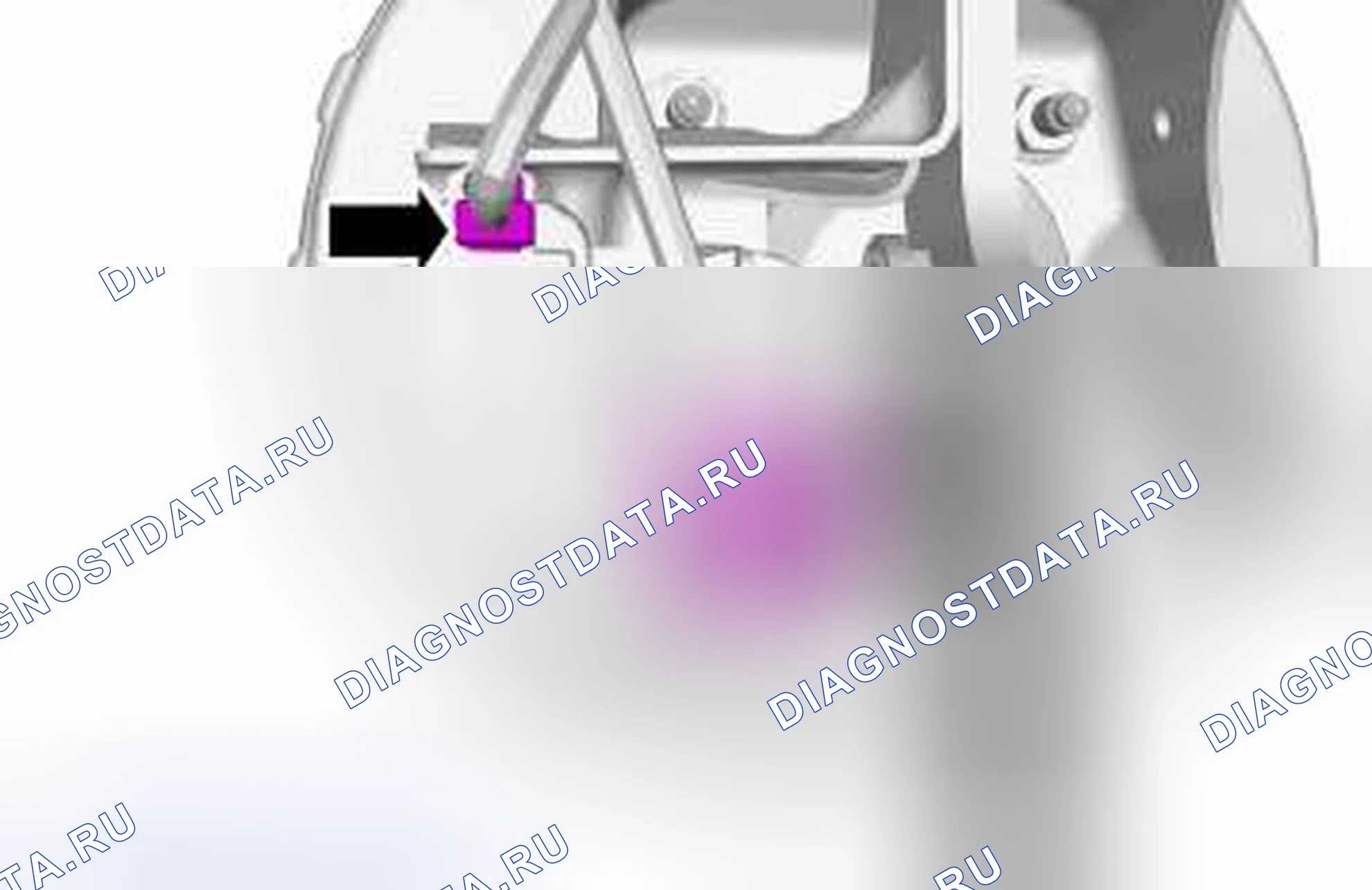 Рис. 19: Снятие / установка выключателя стоп-сигнала (1 из 3). Volvo V70 III