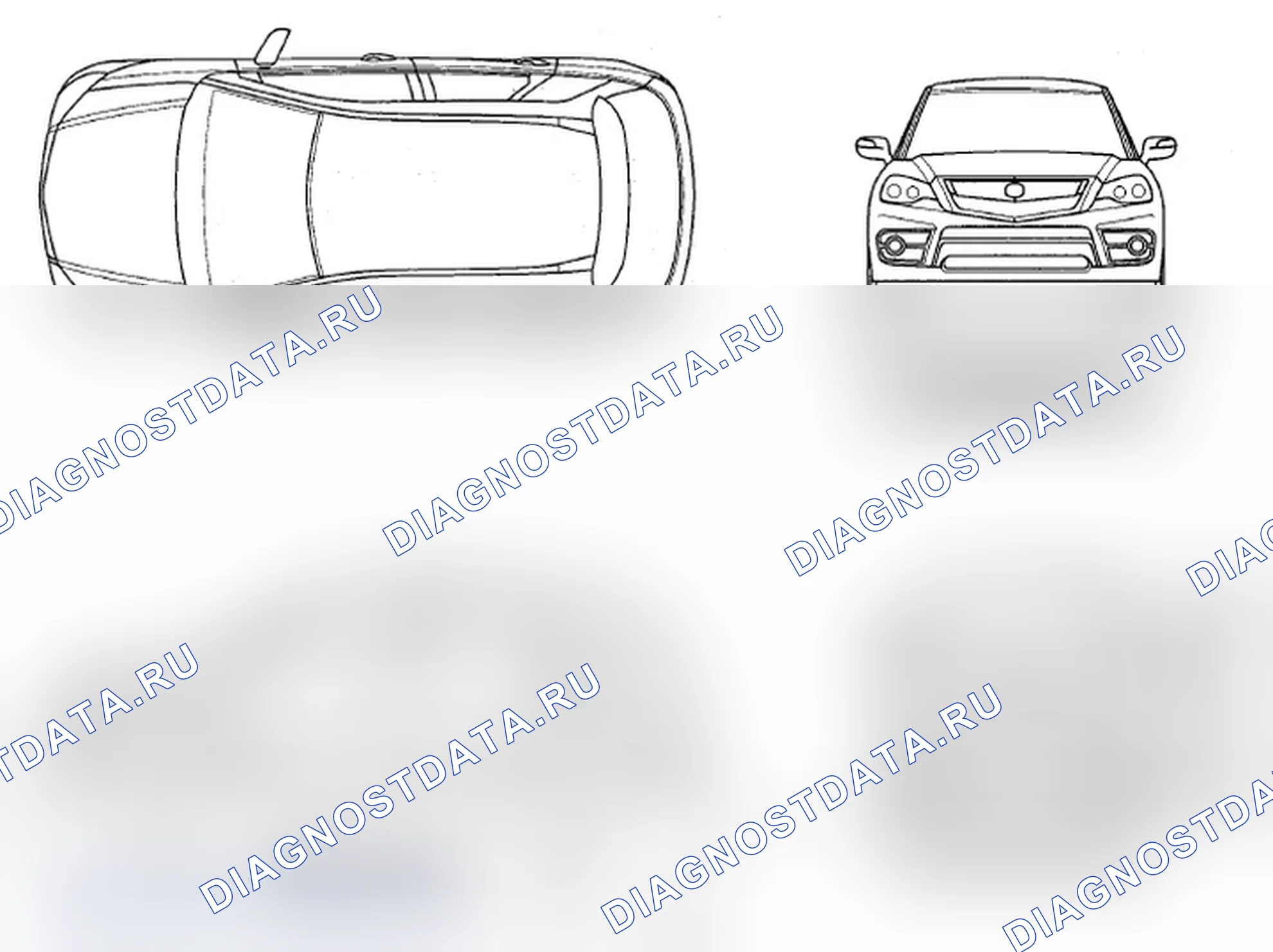 Рис. 1: Характеристики кузова. Acura RDX I рестайлинг