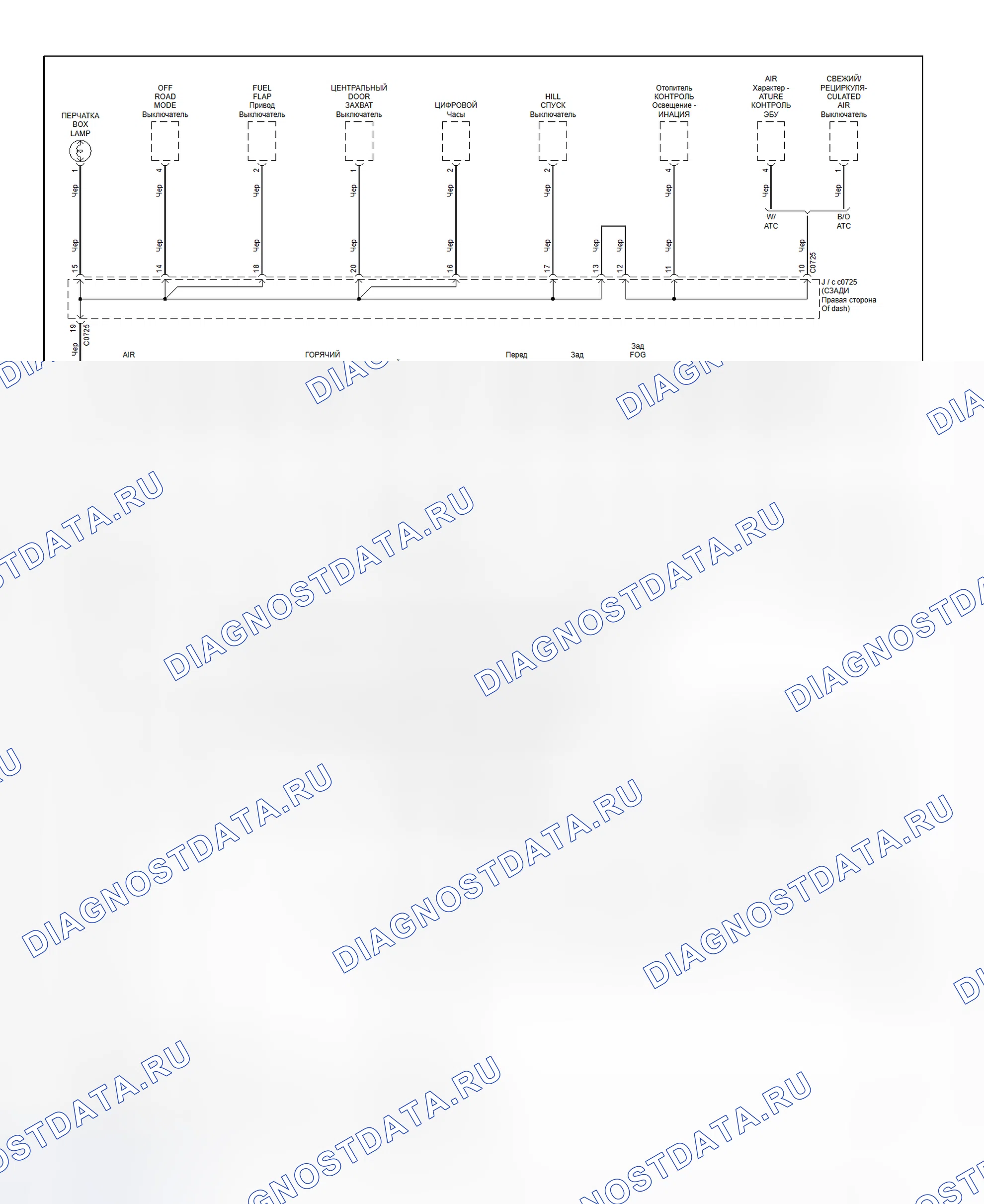 Рис. 4: Схема разводки массы (Открытие - 2 из 5). Land Rover Discovery L318