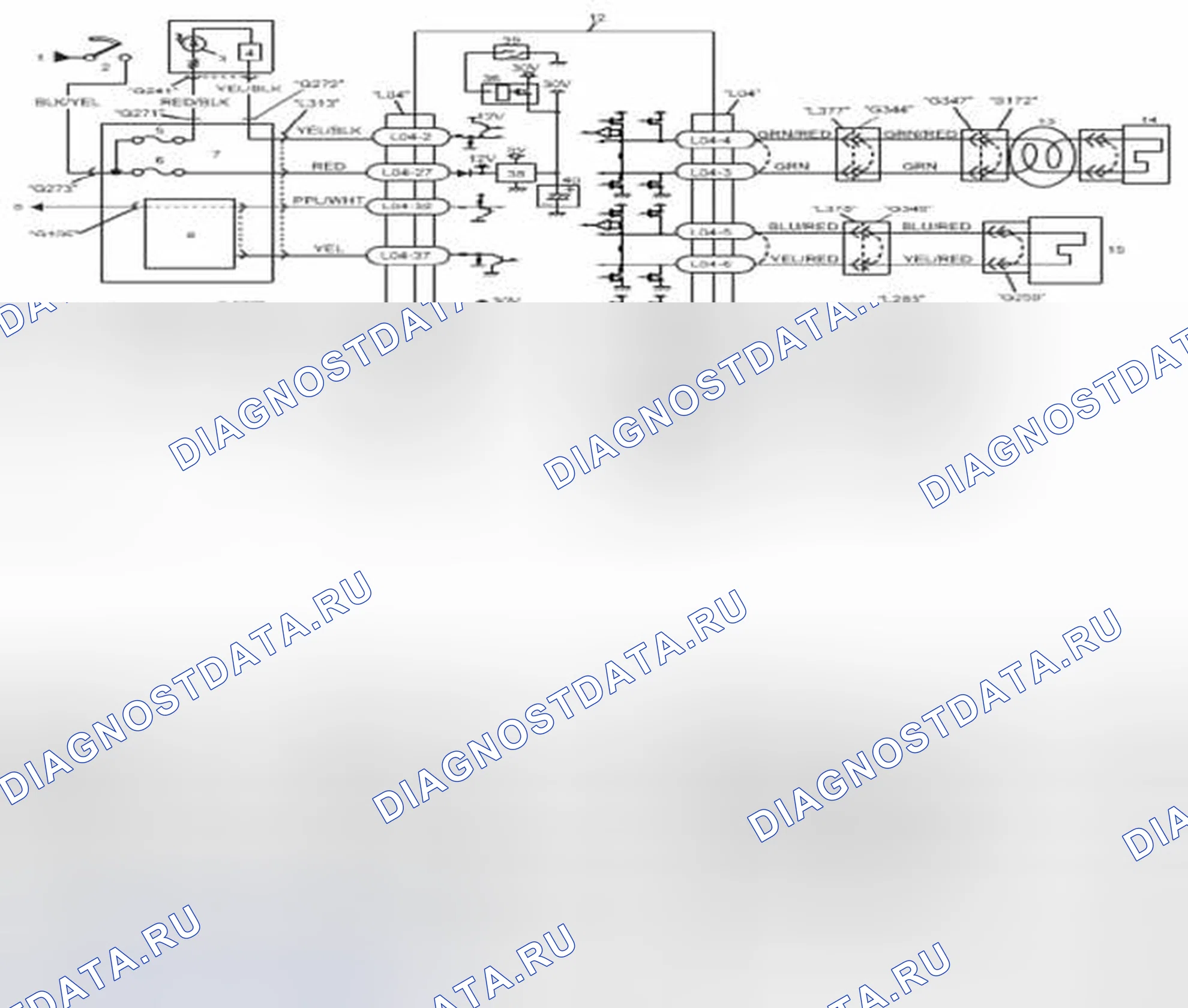 Рис. 313: Схема проводки системы подушек безопасности. Suzuki SX4 I