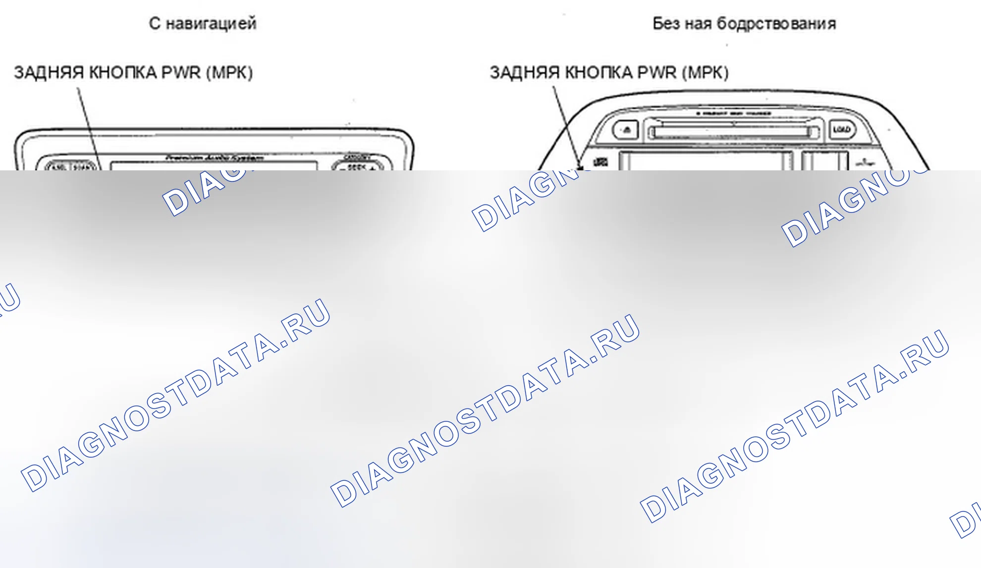 Рис. 3: Как войти в функцию самодиагностики с помощью аудиоблока. Honda Odyssey IV