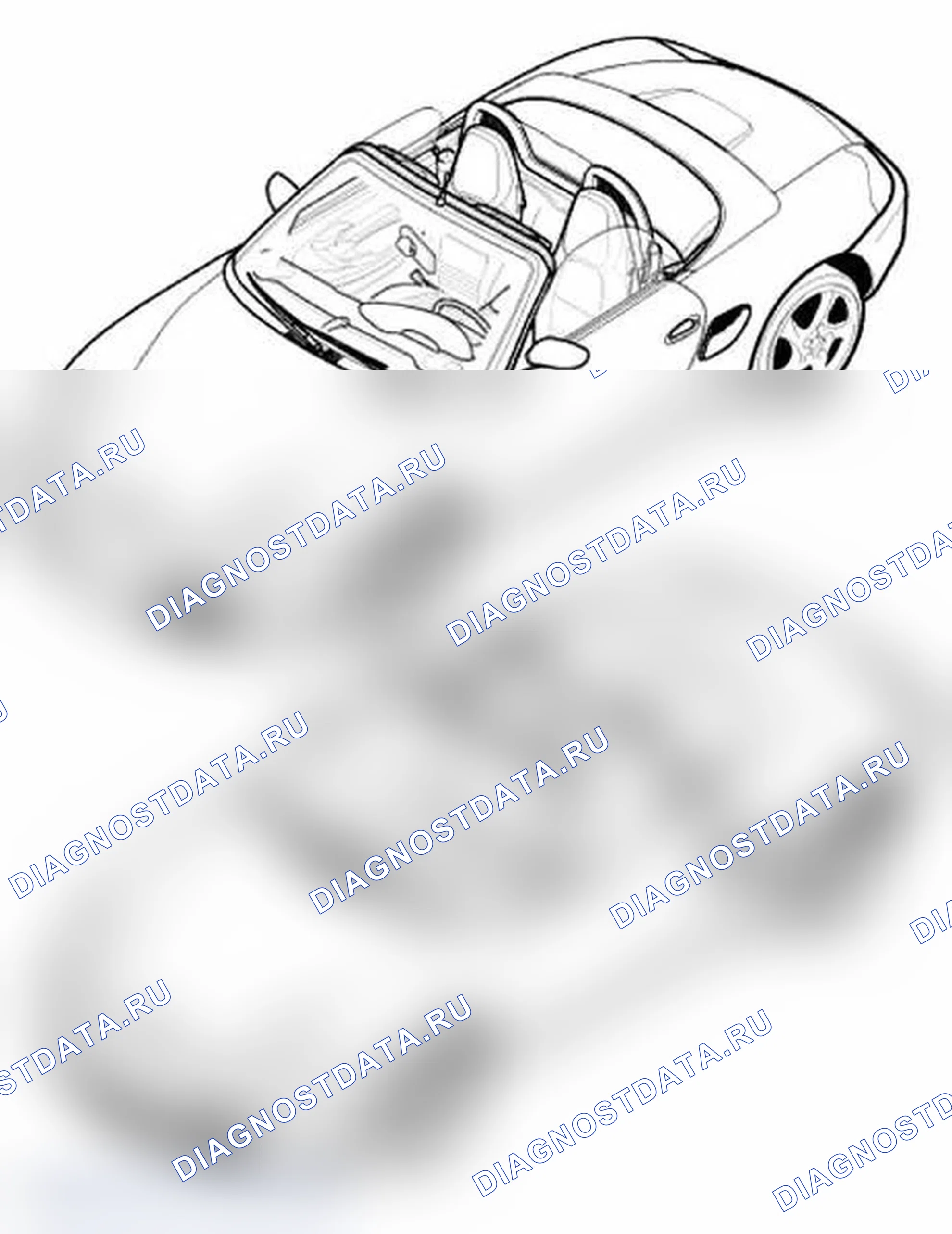 Рис. 130: Снятие и установка переднего спойлера. Porsche Boxster S 986