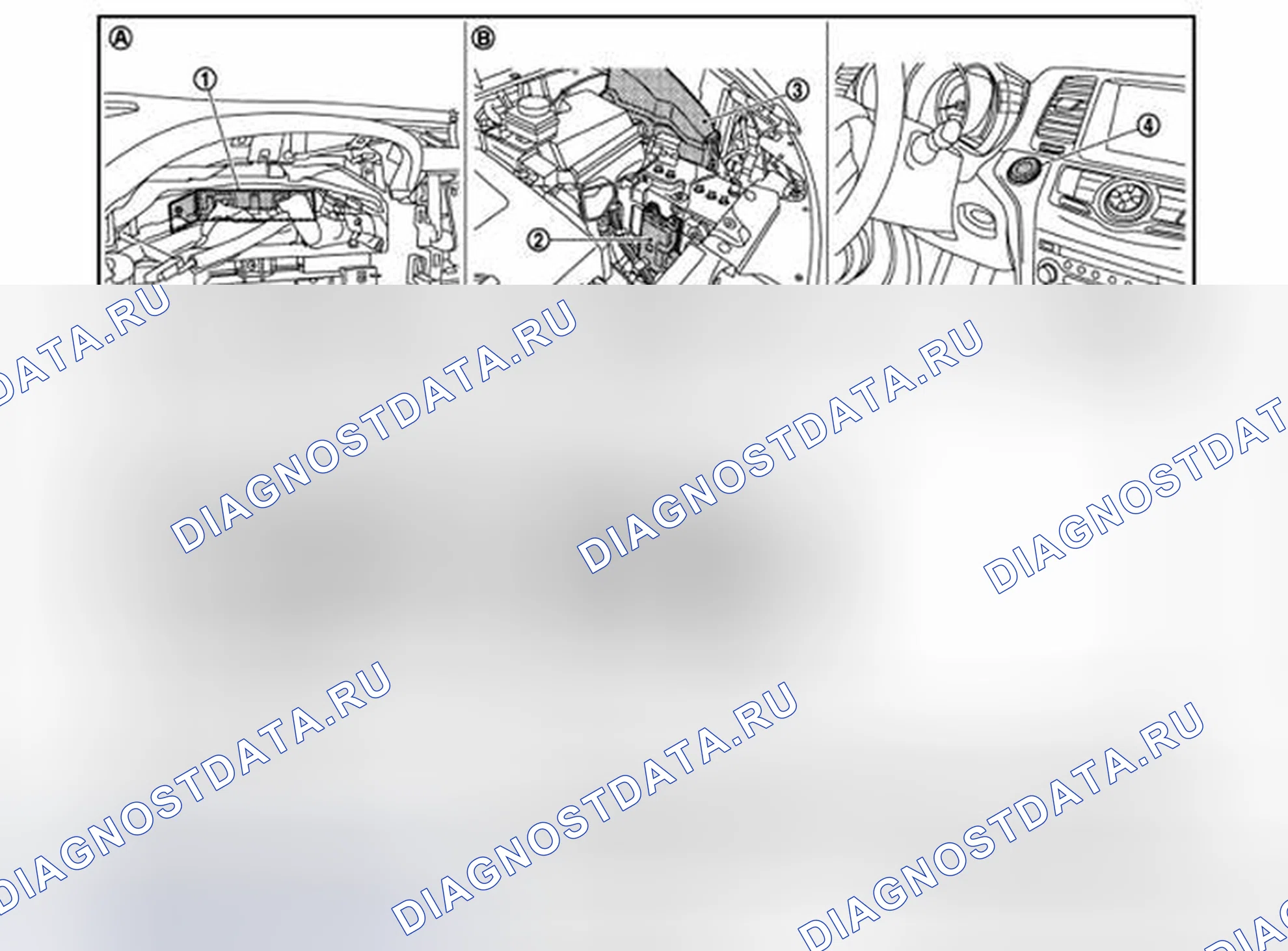 Рис. 145: Расположение компонентов. Nissan Murano Z51 рестайлинг 2