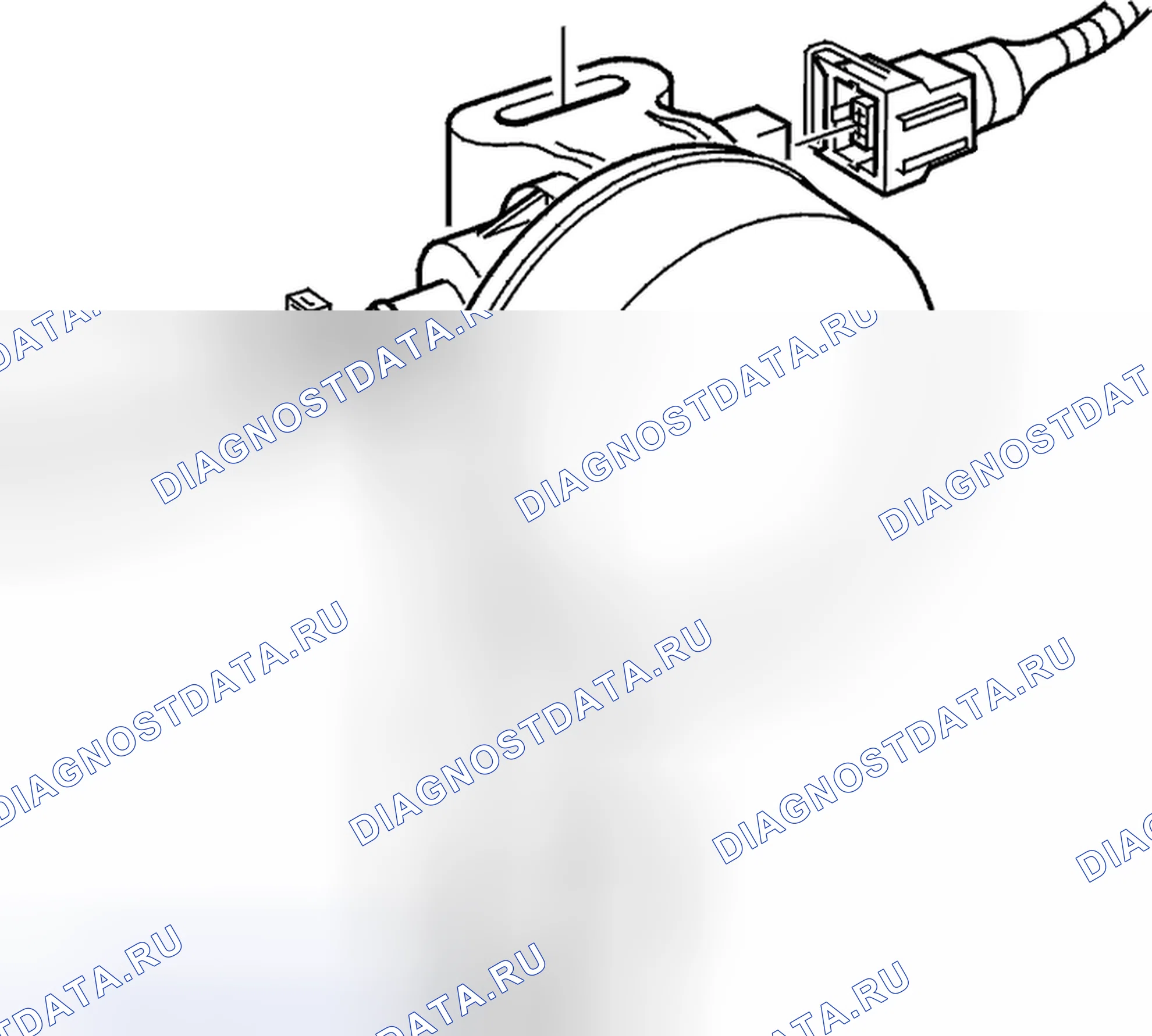 Рис. 626: Установка запорного клапана канистры EVAP. Volvo C70 I