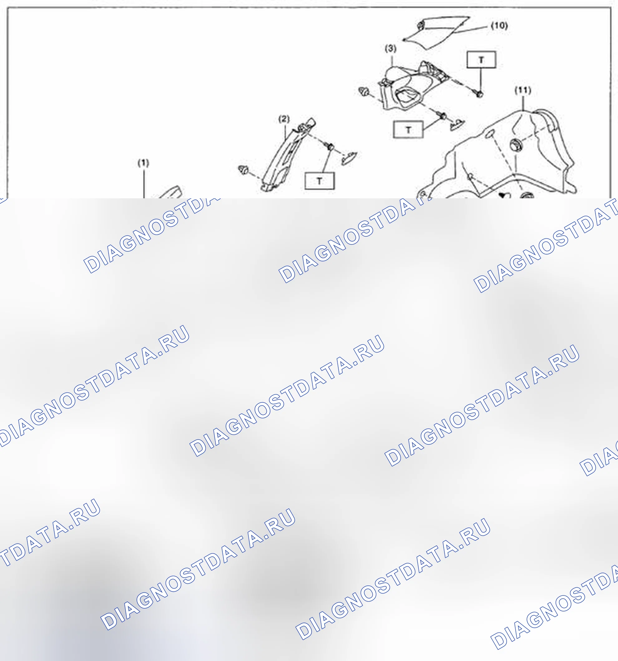 Рис. 27: ВНУТРЕННЯЯ ОТДЕЛКА (МОДЕЛЬ С 4 ДВЕРЯМИ). Subaru Impreza WRX GE рестайлинг