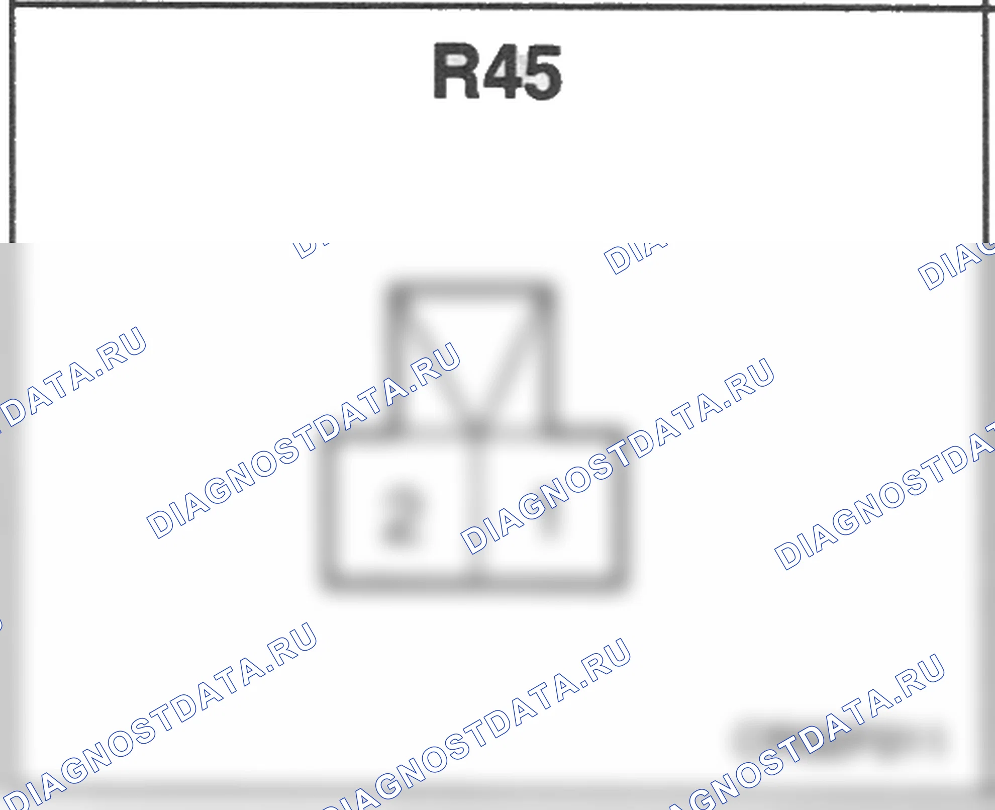 Распиновка разъёма R45 — заднего жгута. Hyundai Atos MX