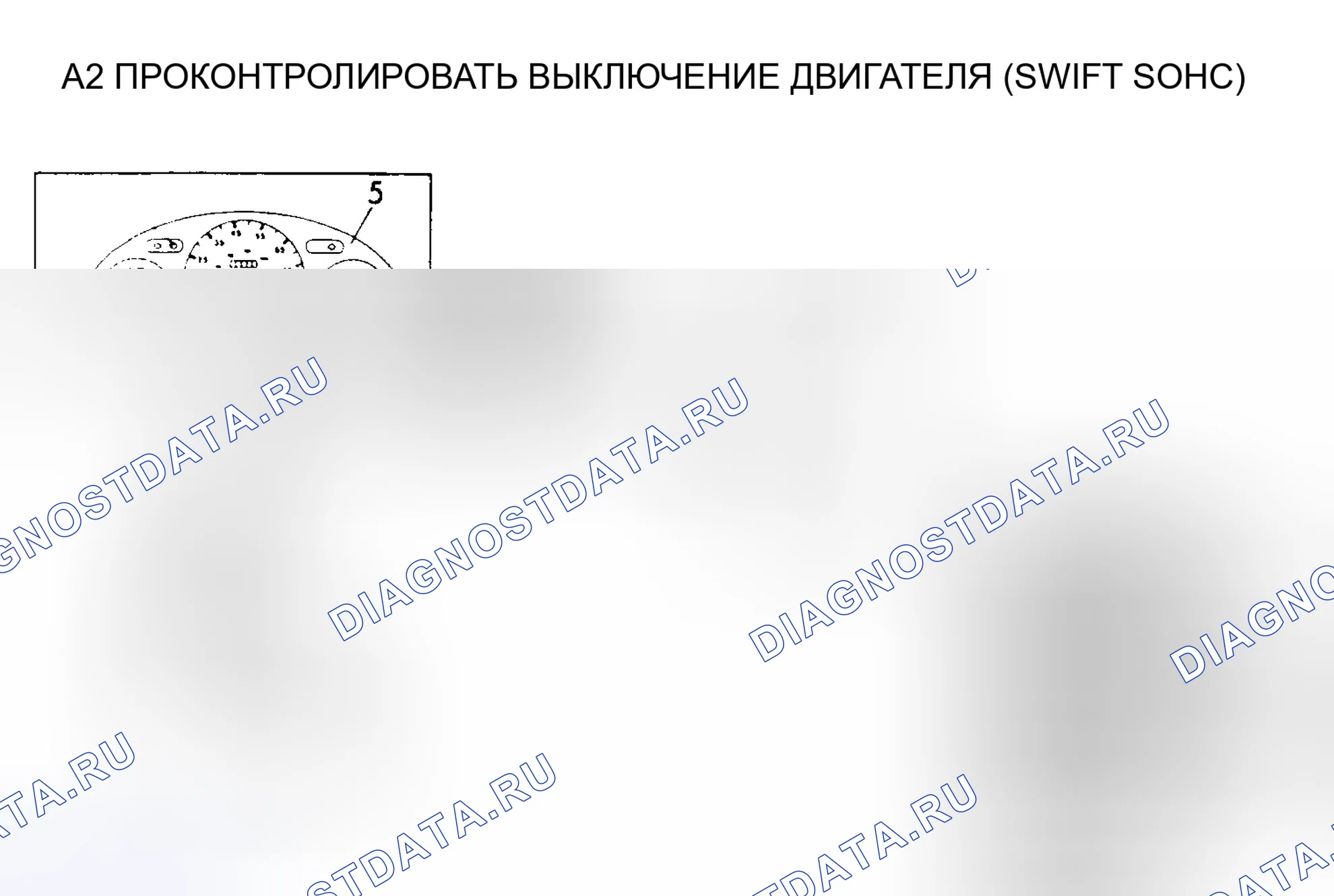 Рис. 44: ДИАГРАММА А2 - ПРОВЕРКА НЕСРАБАТЫВАНИЯ ДВИГАТЕЛЯ. Suzuki Swift II