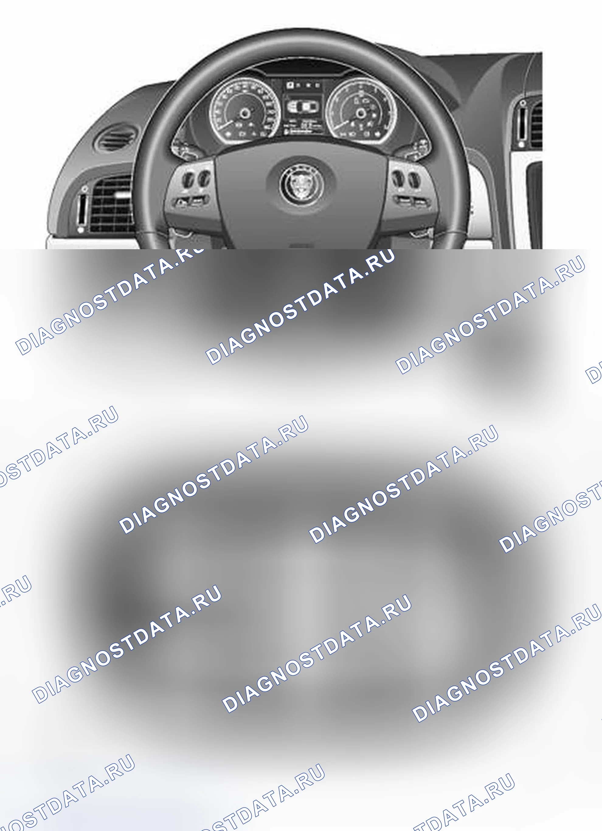 Рис. 10: ОПОВЕЩЕНИЕ О ДВИЖЕНИИ ВПЕРЕД. Jaguar XKR II