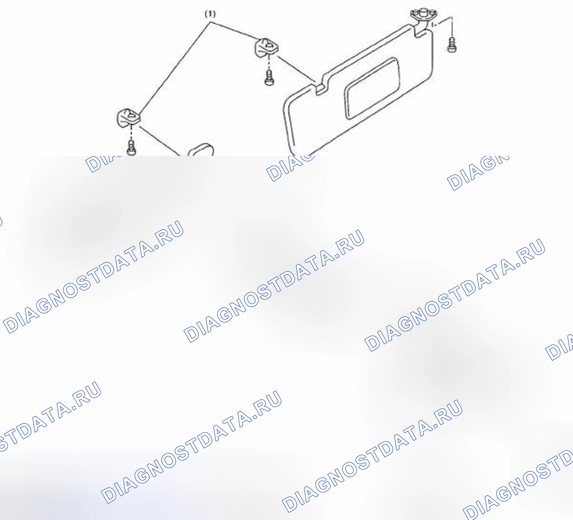 Рис. 38: Разнесенный вид внутренних аксессуаров. Subaru Impreza GD/GC/GG рестайлинг 2